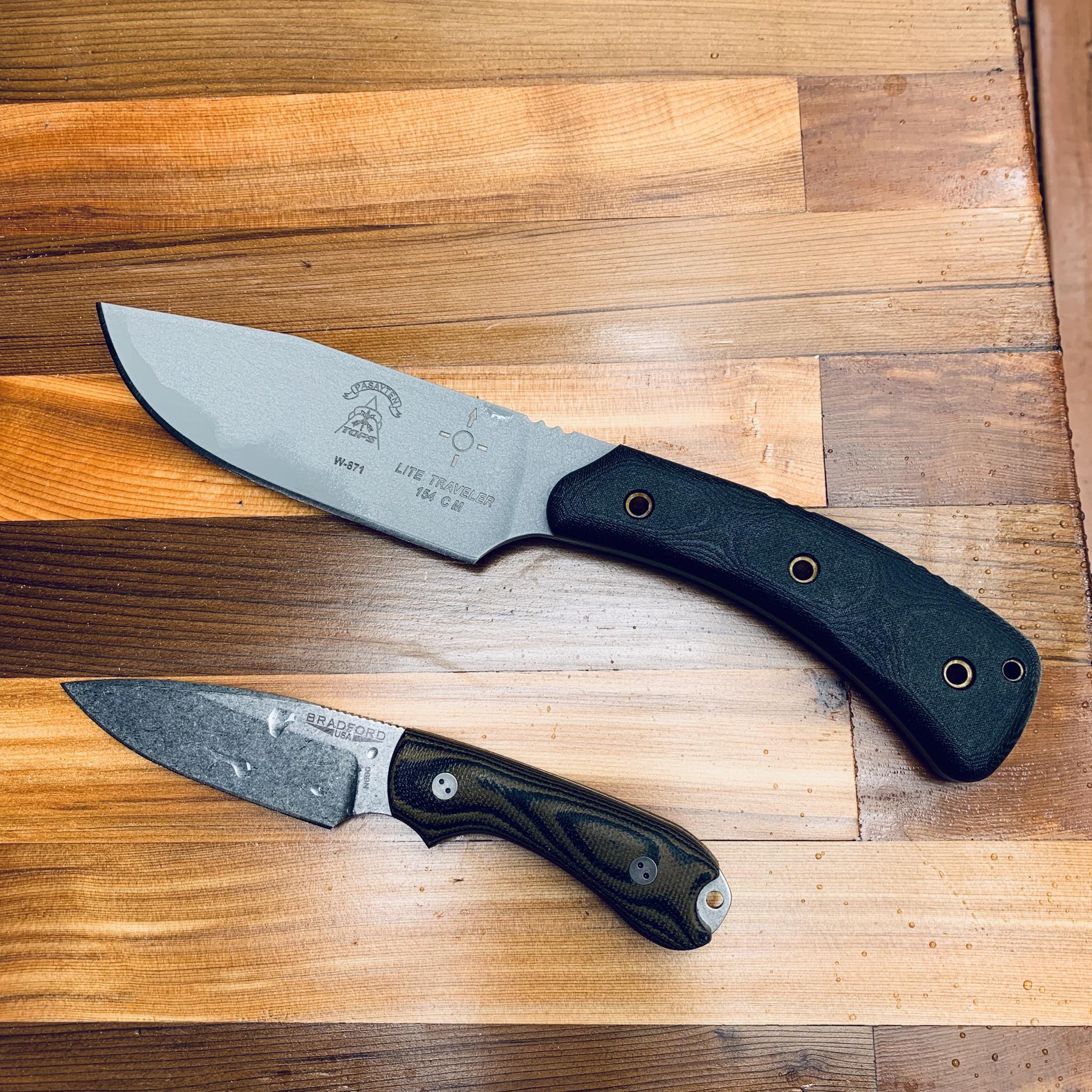 My camp kitchen knives.