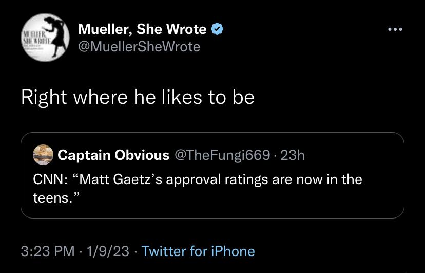 Giggity Gaetz r/WhitePeopleTwitter