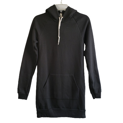 American Apparel Women Long Sleeve Hoodie Dress Small Pullover