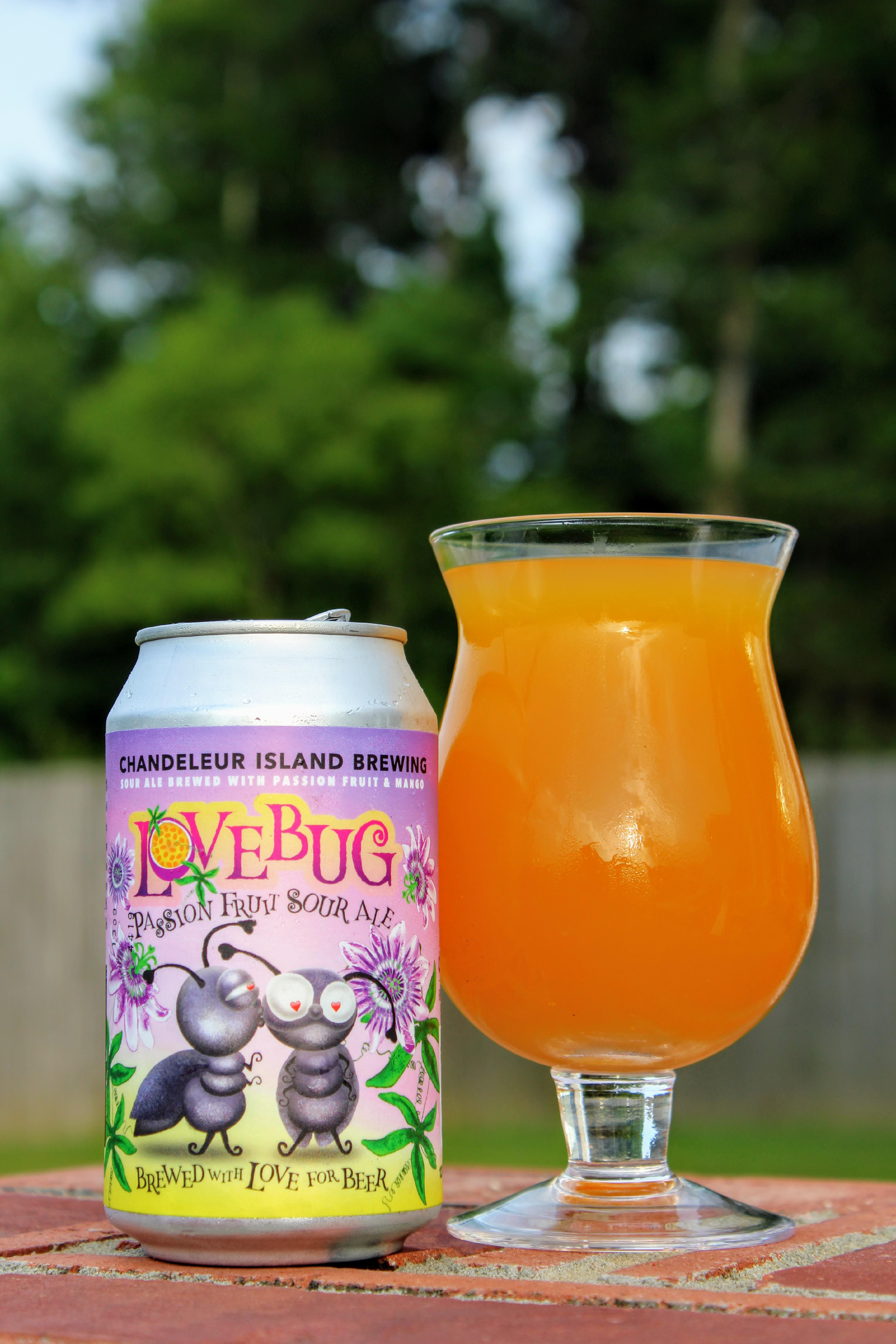 Love Bug, Mango Passion fruit Sour ale from Chandeleur Island Brewing