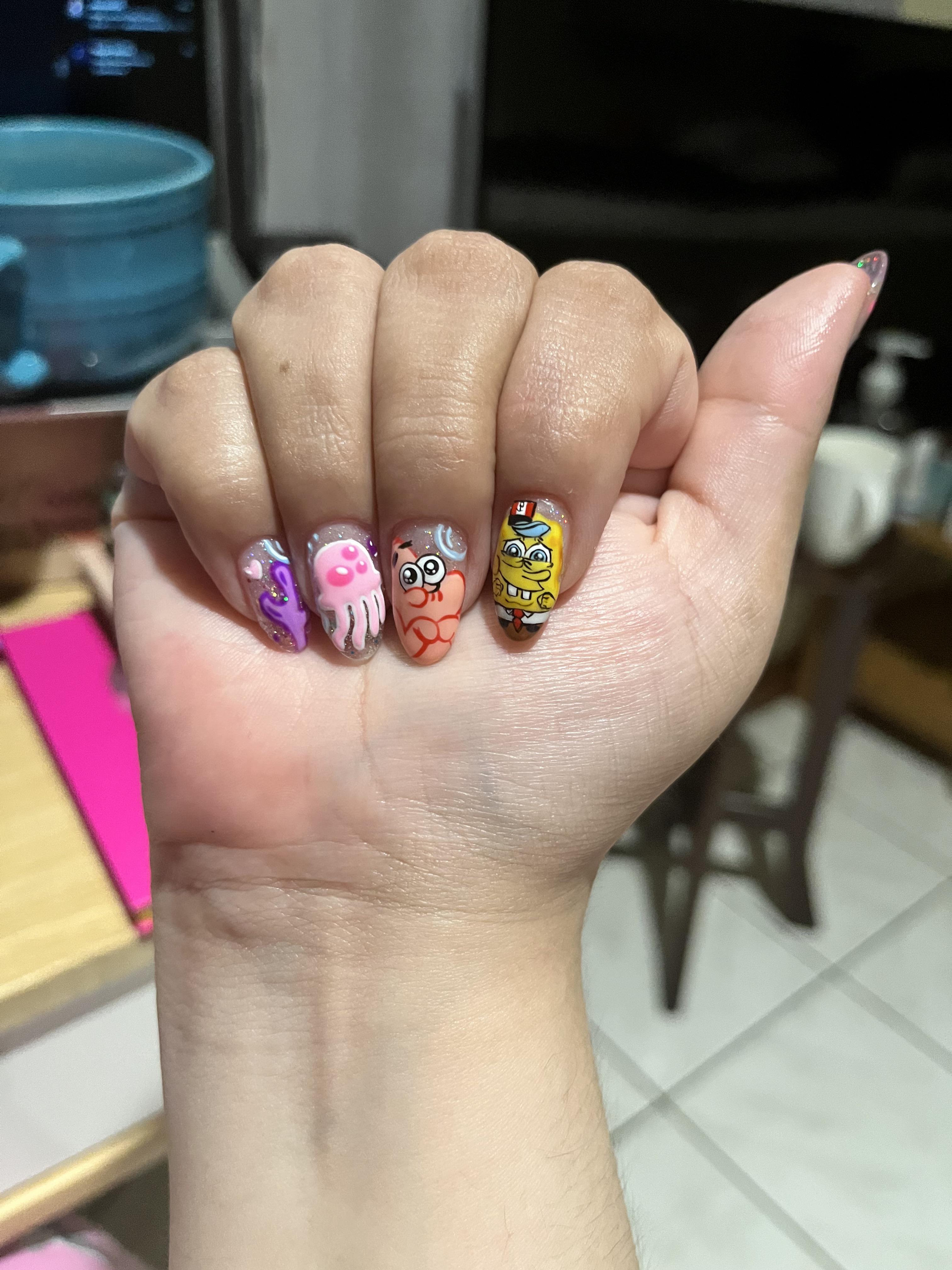 Sponge Bob nail art! r/NailArt