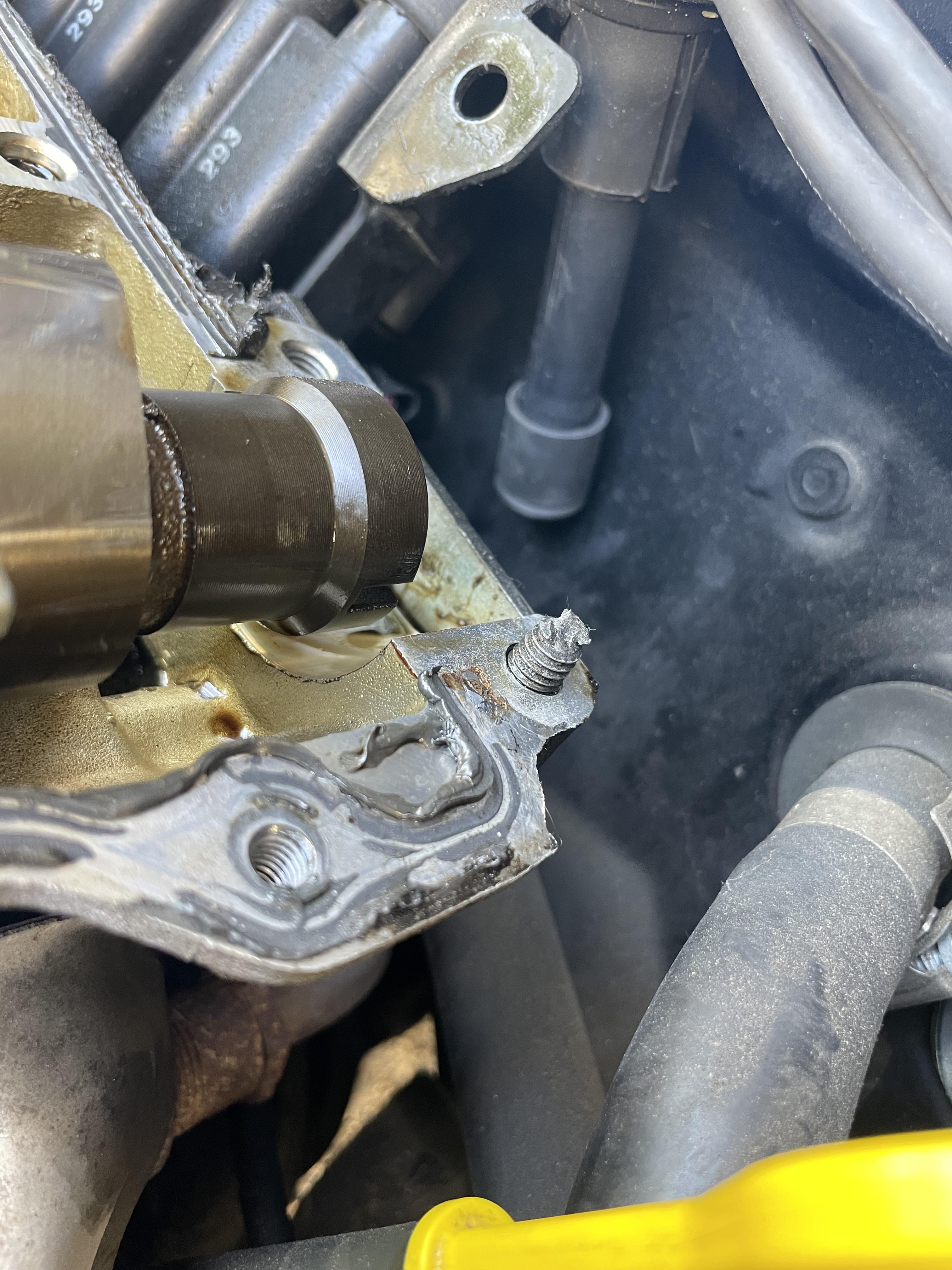 Help!! Rear cam cap bolt head broke off, how do I get this small piece