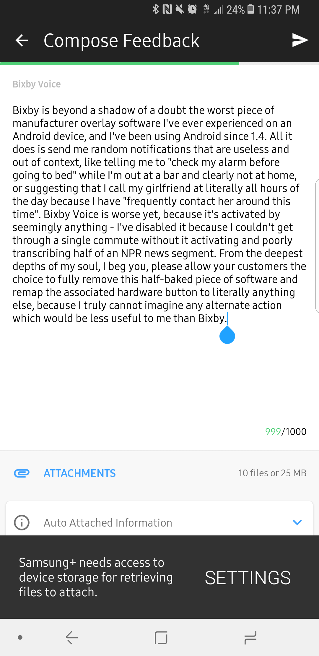 Think my feedback about Bixby is candid enough? r/GalaxyS8