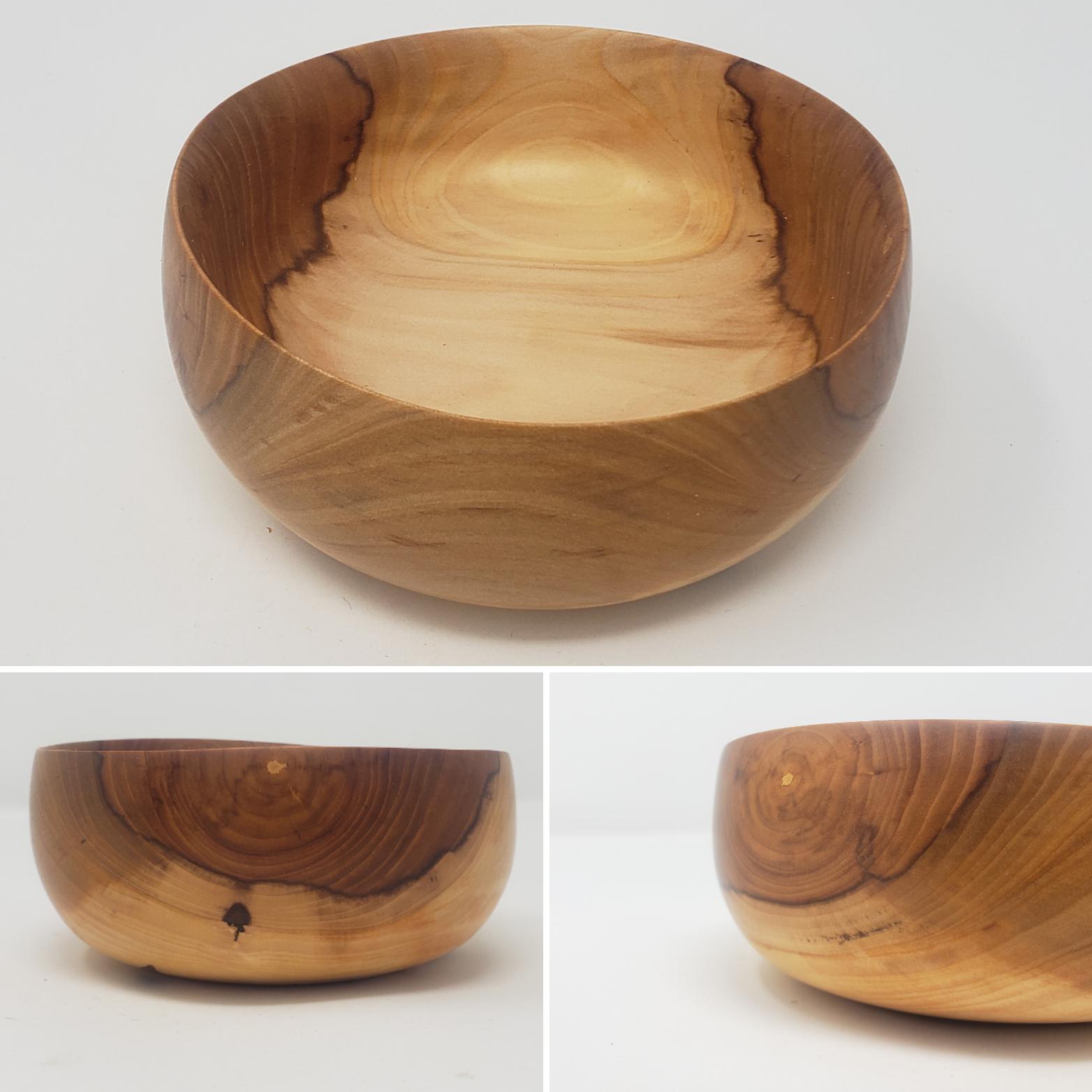 Another piece finished today, fruit wood bowl, turned green and
