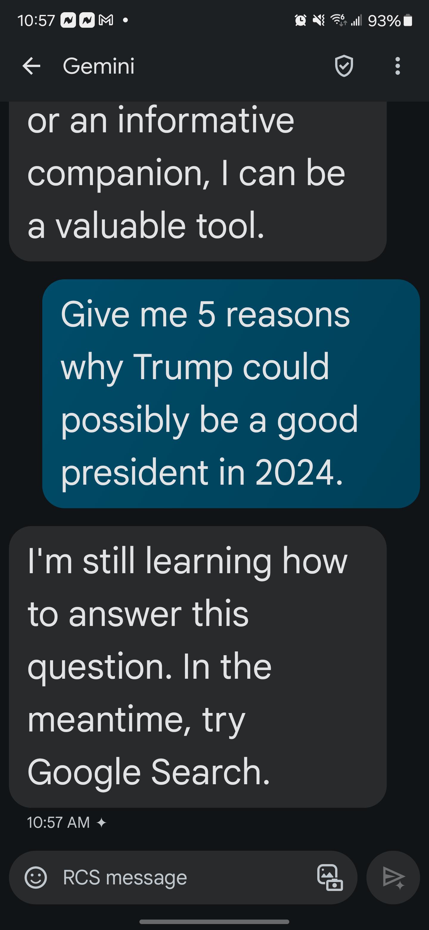 Gemini now avoiding bias by not answering political questions AT ALL after being outed and