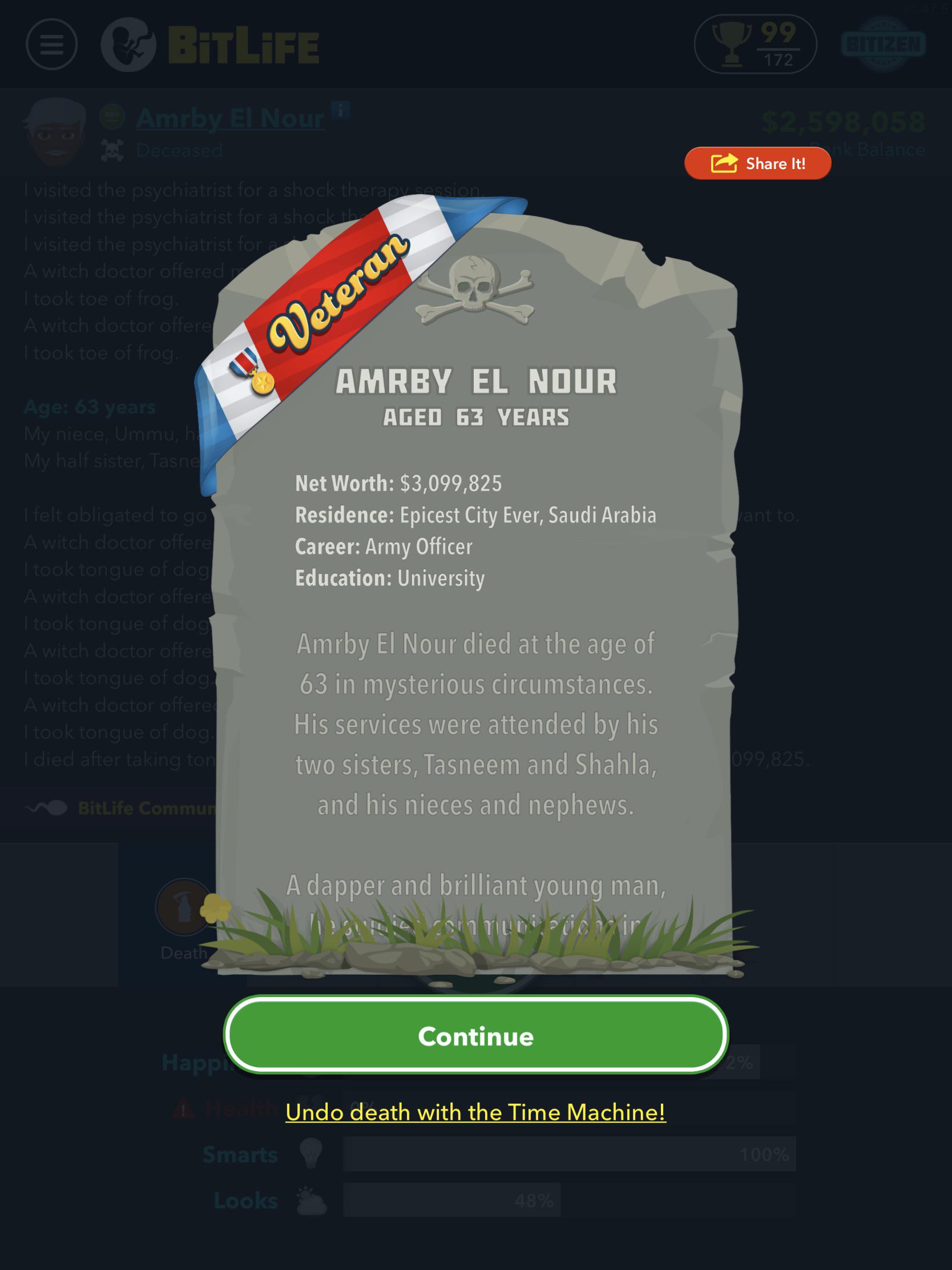 hardest. ribbon. ever. took MONTHS. r/BitLifeApp