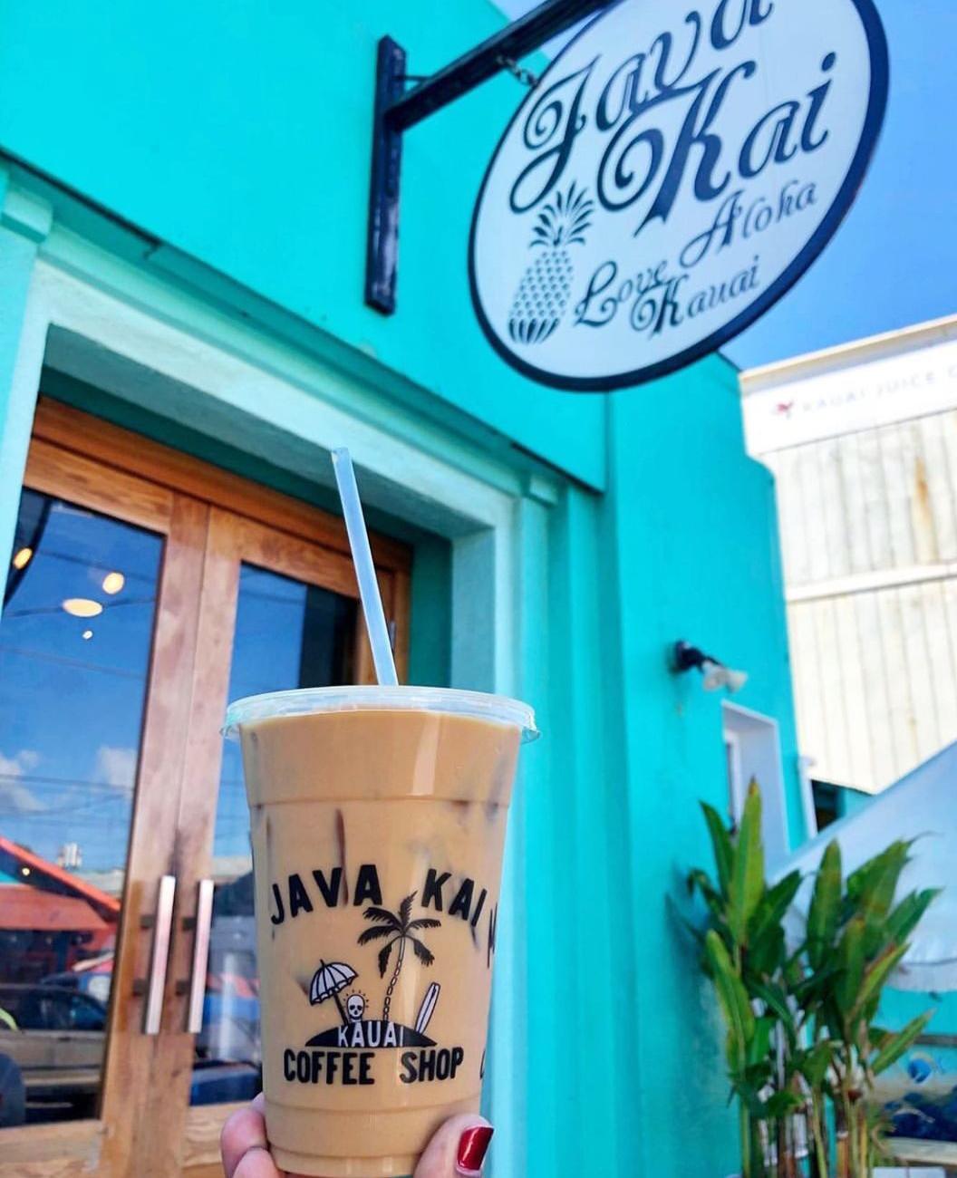 Java Kai, the best coffee shop in Hawaii. It's found in Kapa'a on the
