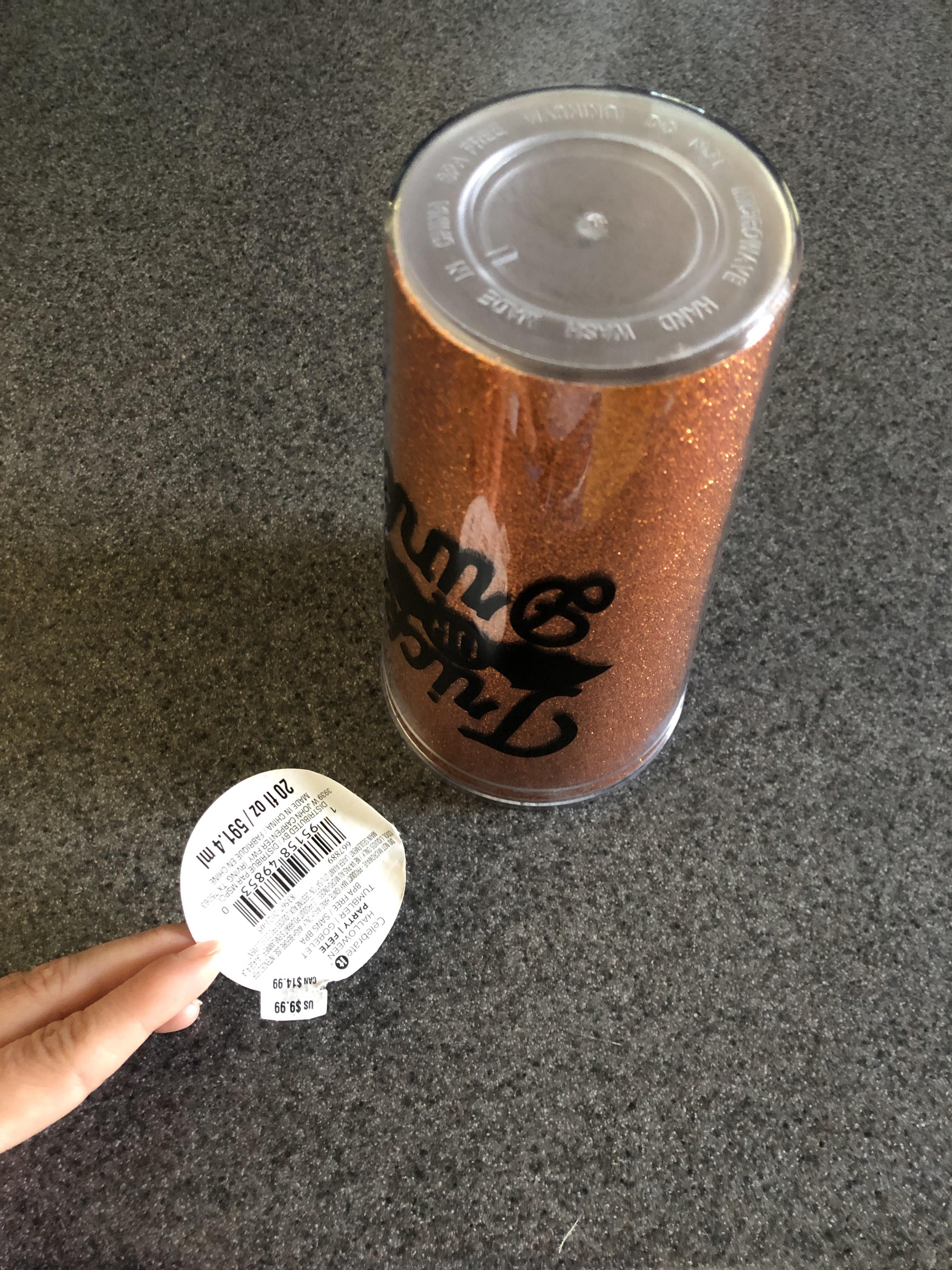 Peeled the sticker off of the bottom of my new cup in one clean piece