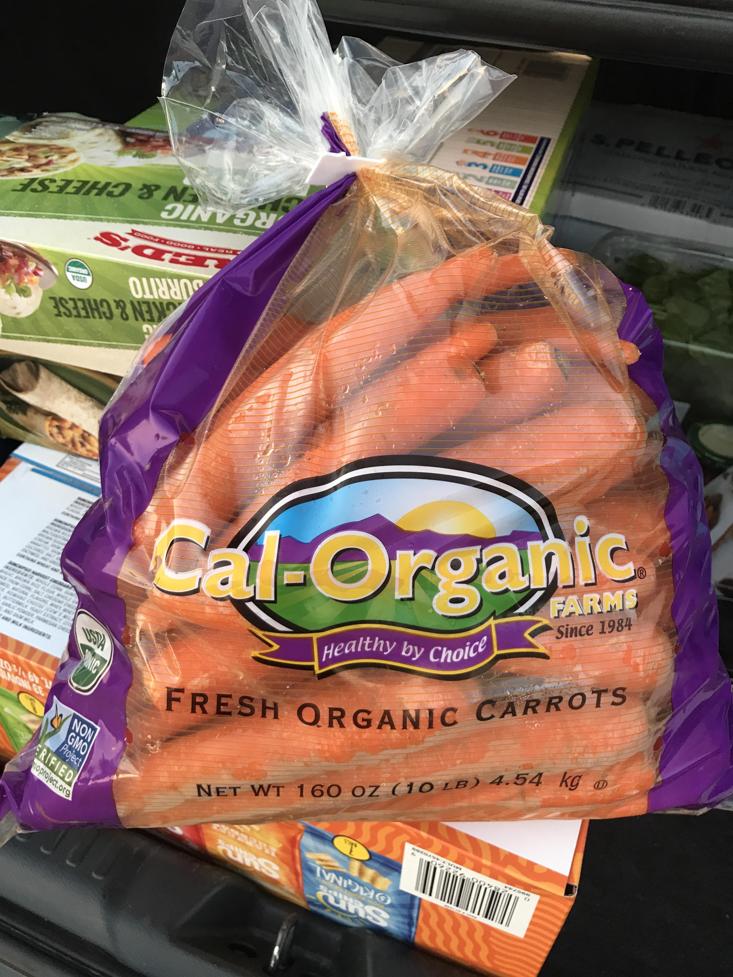 I bought a ten pound bag of carrots for six dollars, talk about