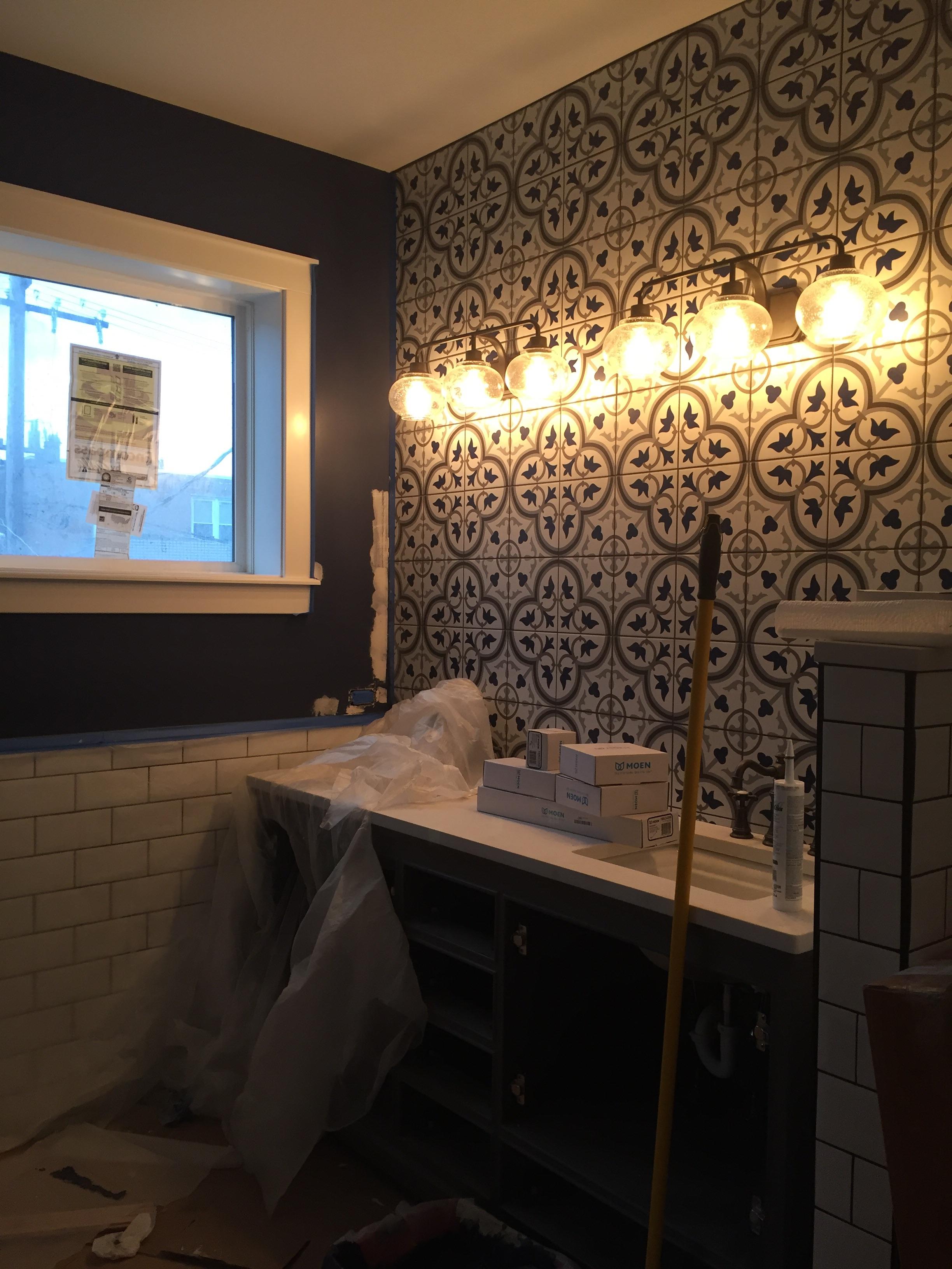 My new bathroom is finally coming together. MadeMeSmile
