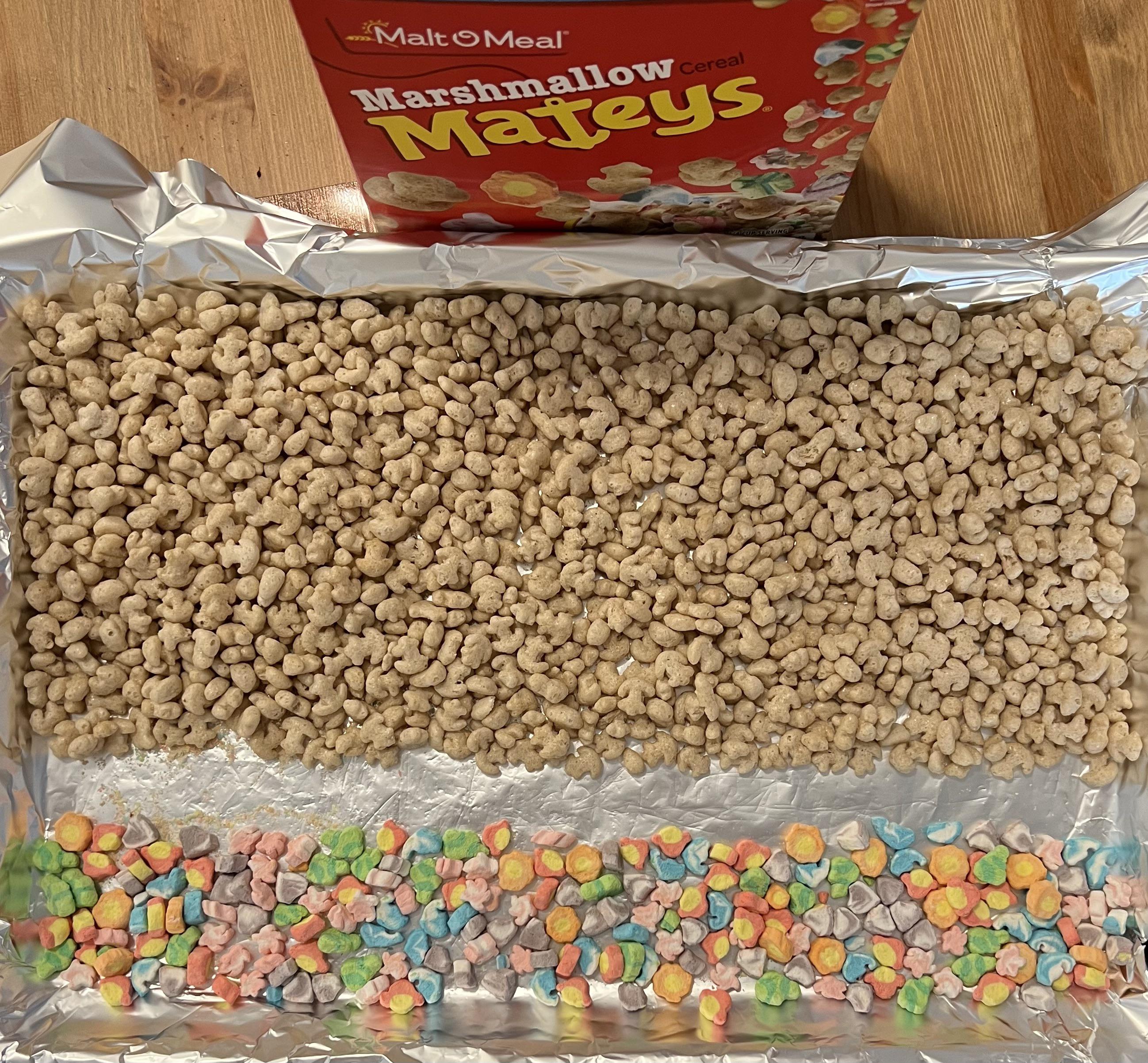 The abysmal ratio of marshmallows in these knockoff Lucky Charms r