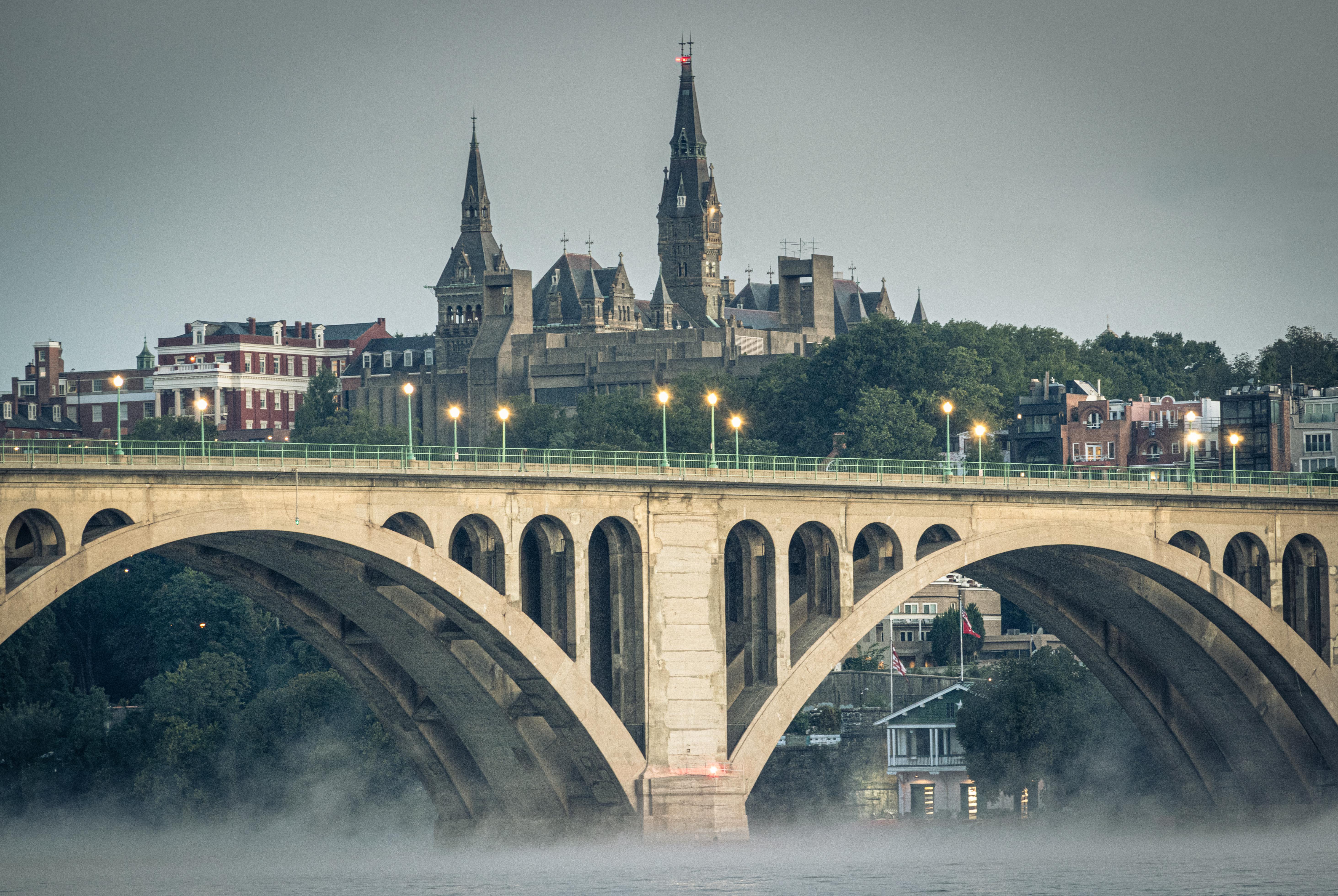 Key bridge Washington DC at sunrise r/pic