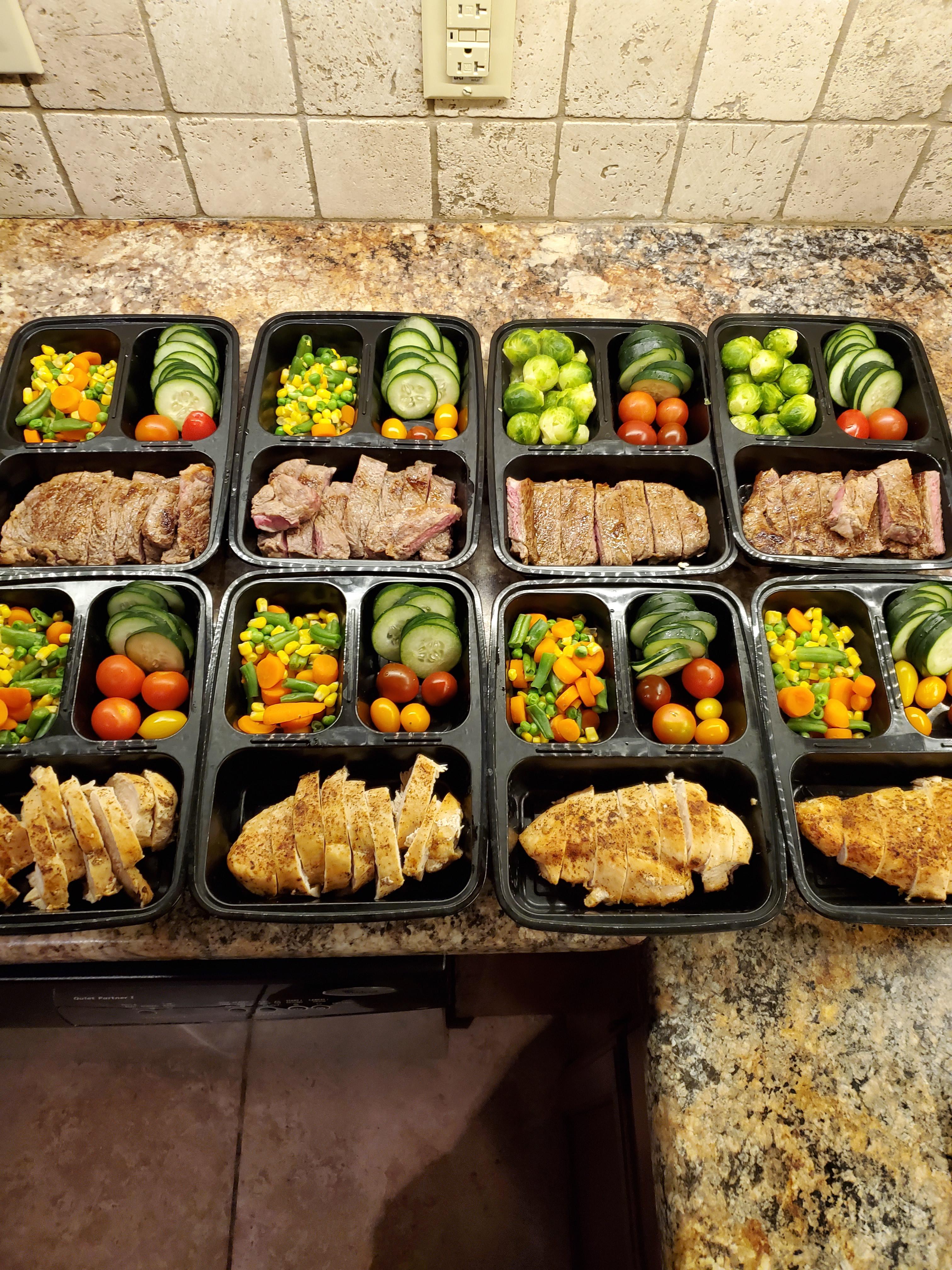 Chicken and Steak! Lunch is good to go. r/MealPrepSunday