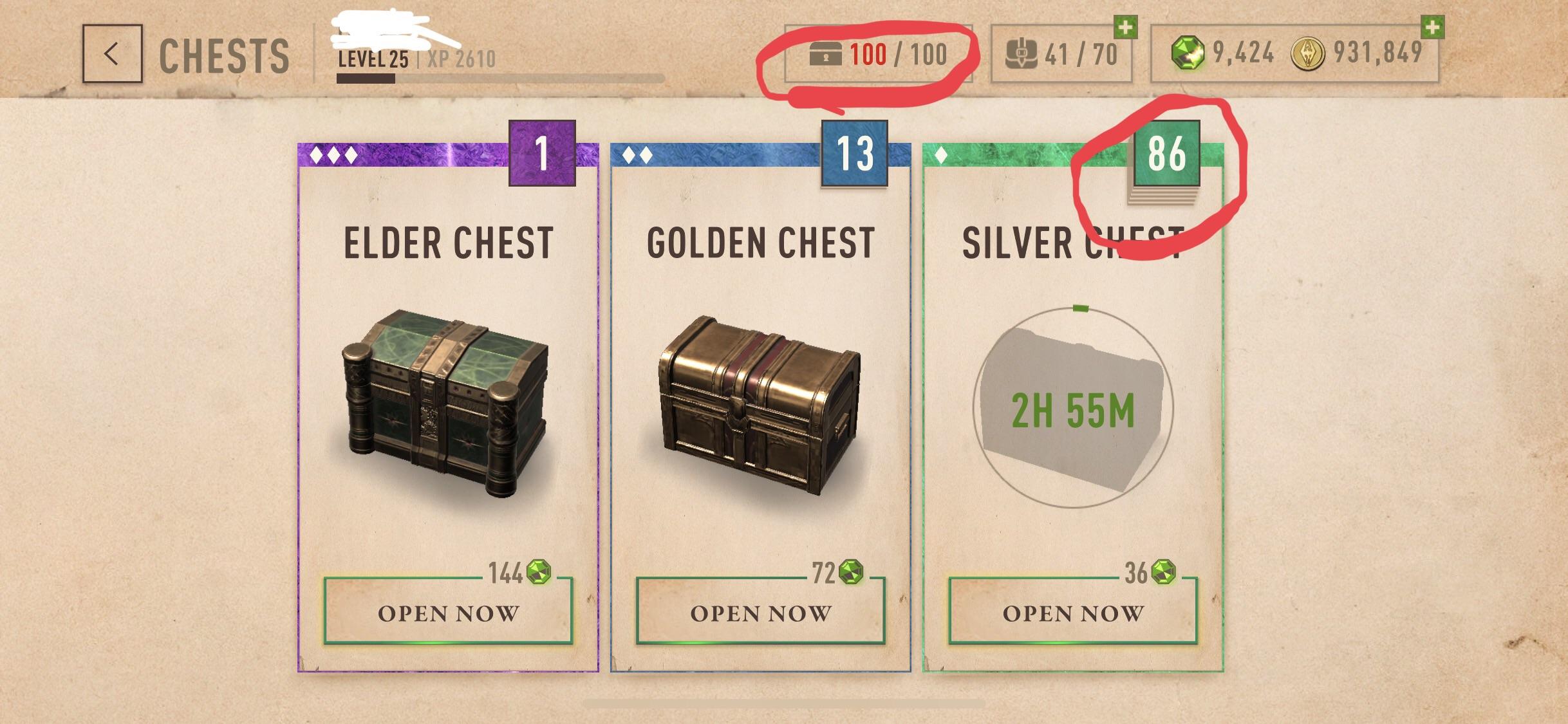 100 CHEST CAPACITY IS THE MAX... r/ElderScrollsBlades