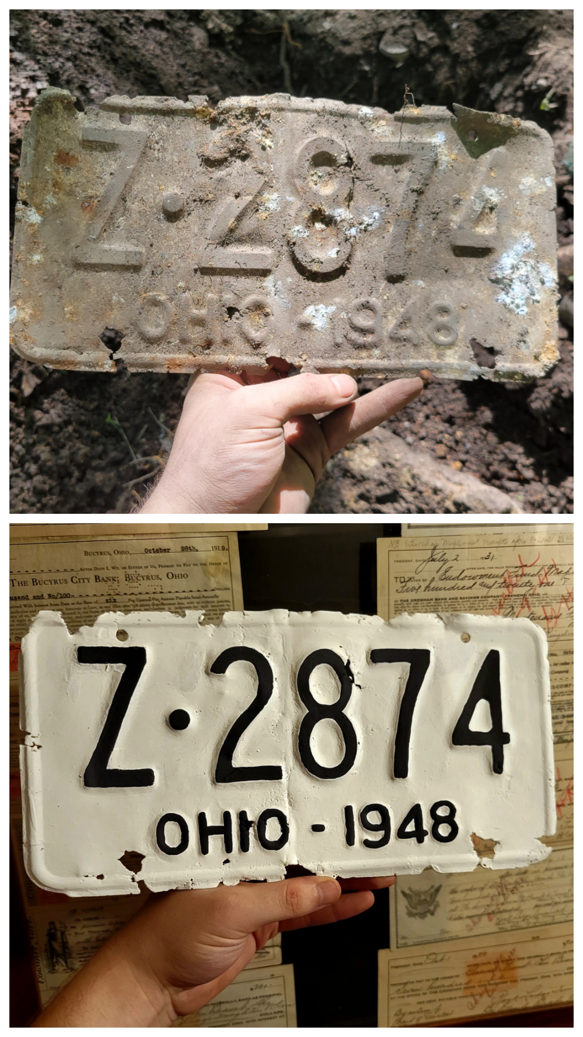 I always like cleaning up and painting any old license plates I come