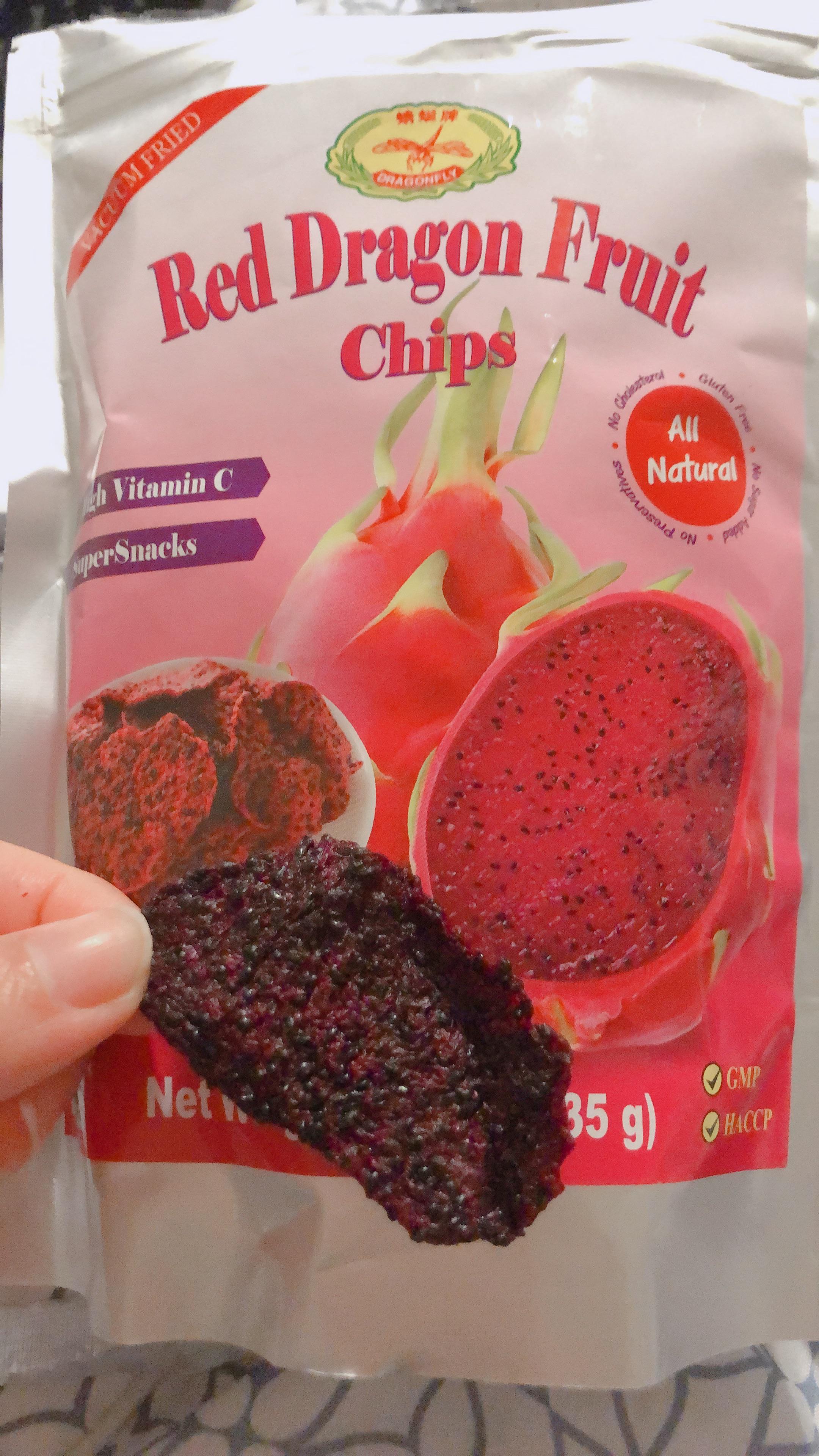 These dried dragonfruit chips have the best crunch and only 23cal for 1.2oz r/safe_food