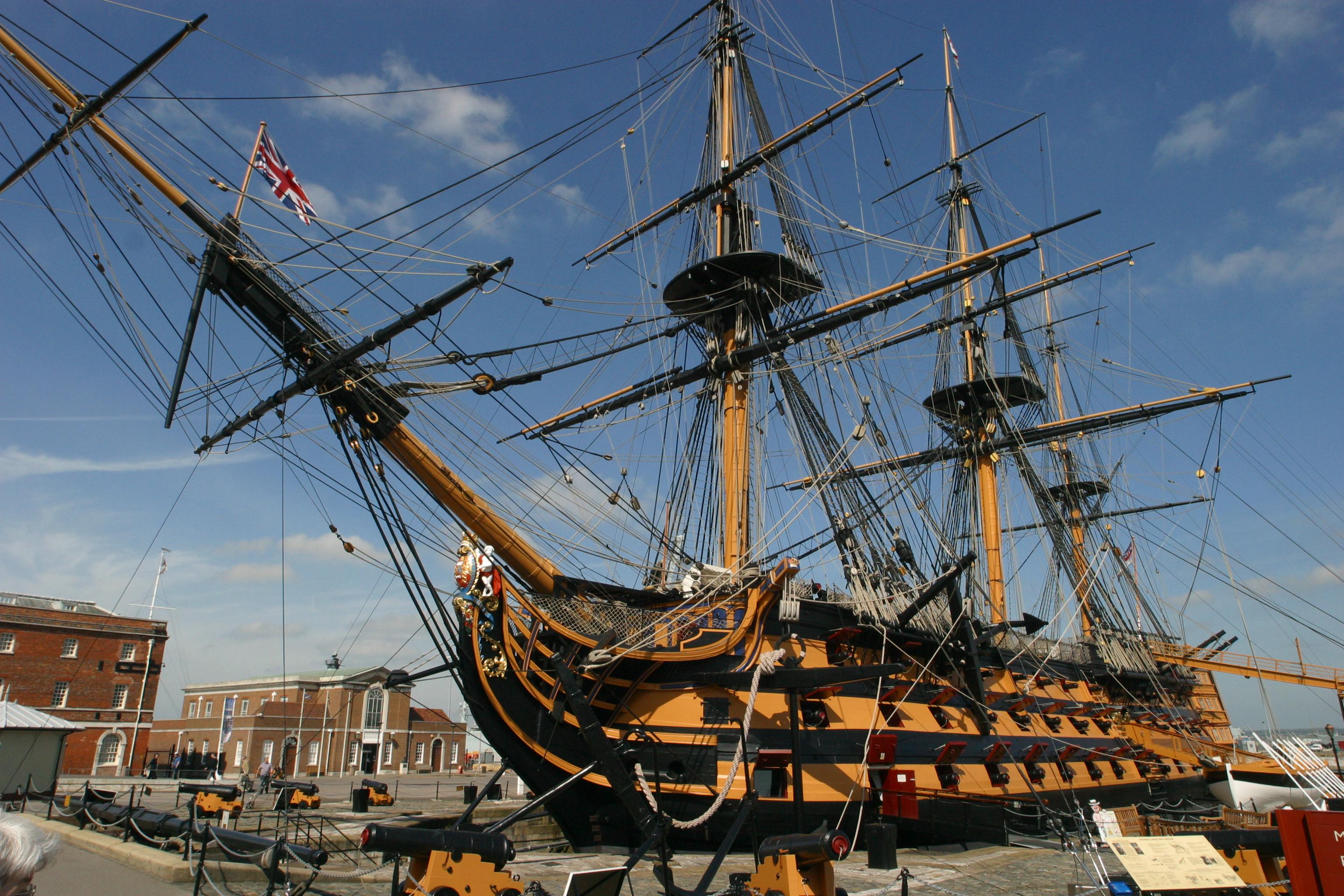 104gun firstrate ship of the line HMS Victory. The world's oldest