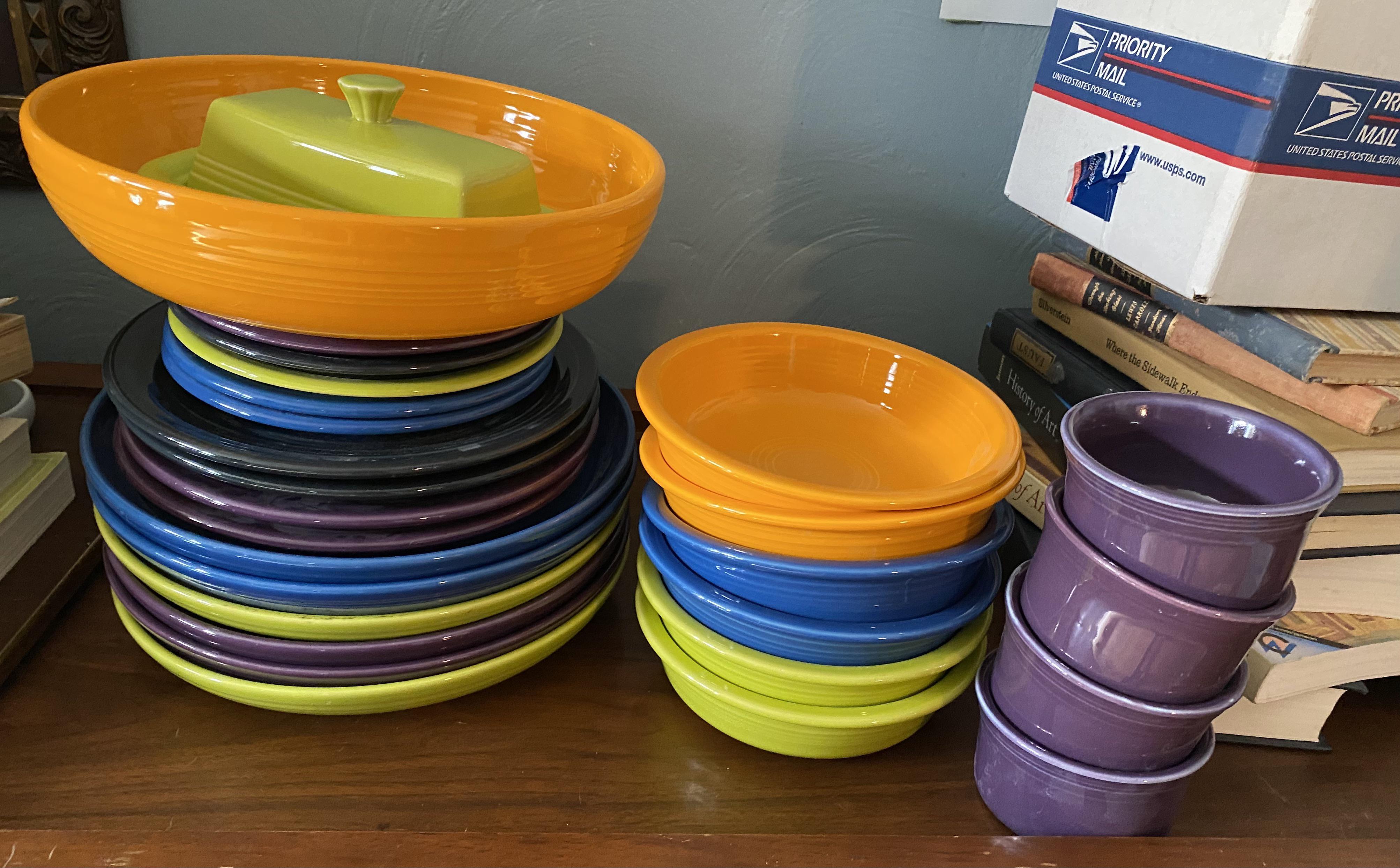Our hall from the indoor tent sale yesterday 80 r/Fiestaware