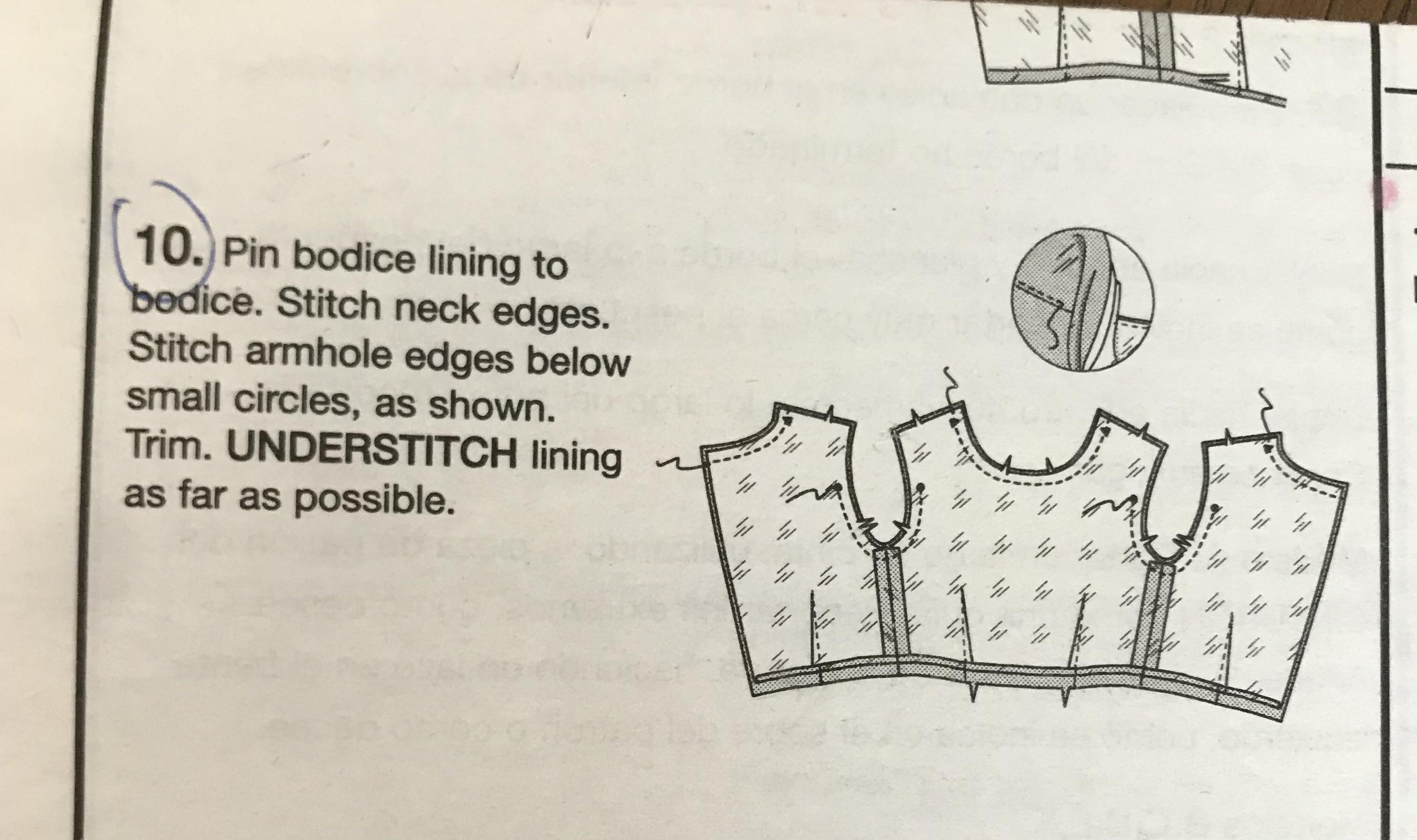 What exactly does understitch mean in this context? Is it telling me to