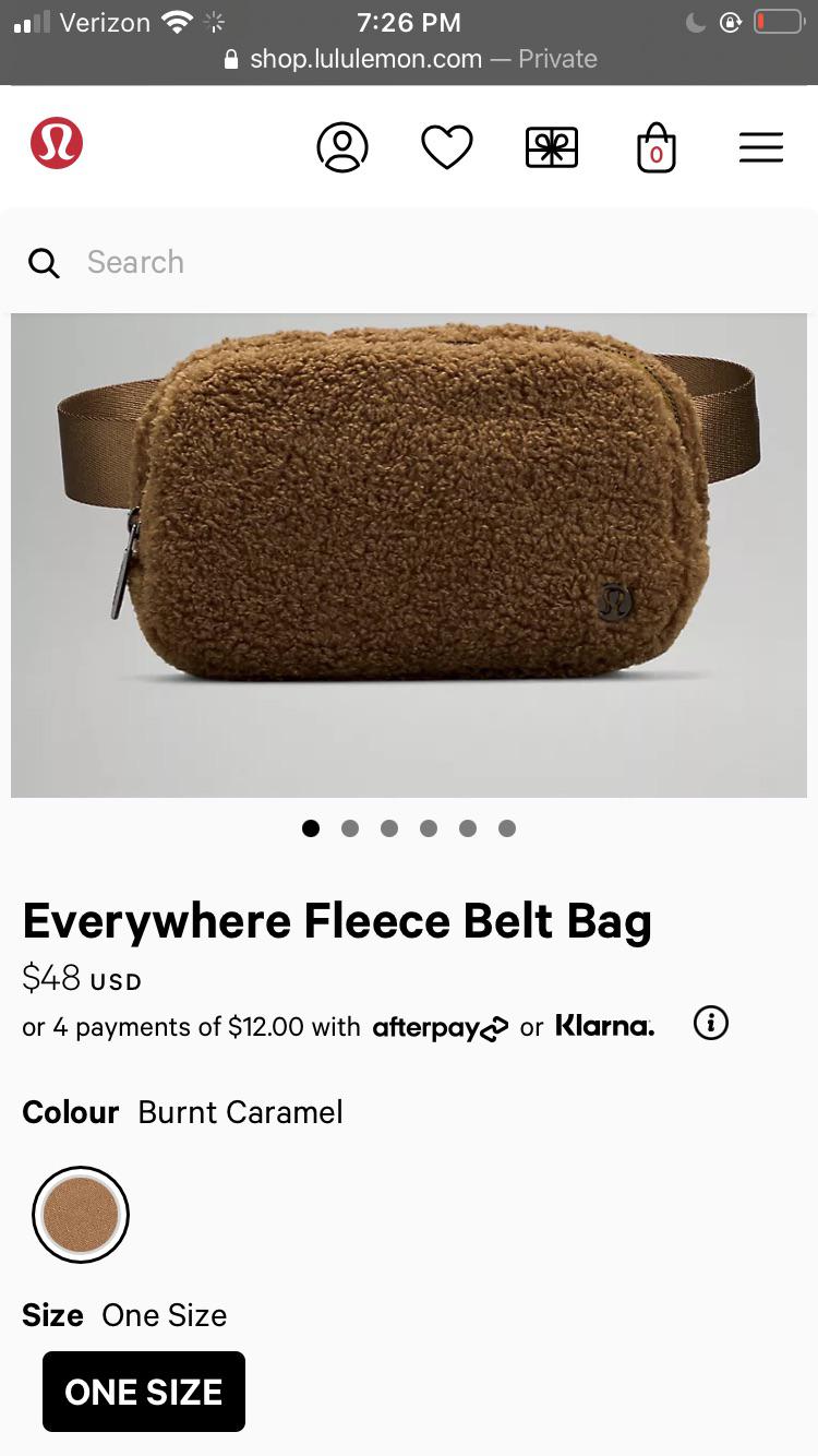 USA Restock on Fleece Belt Bag lululemon