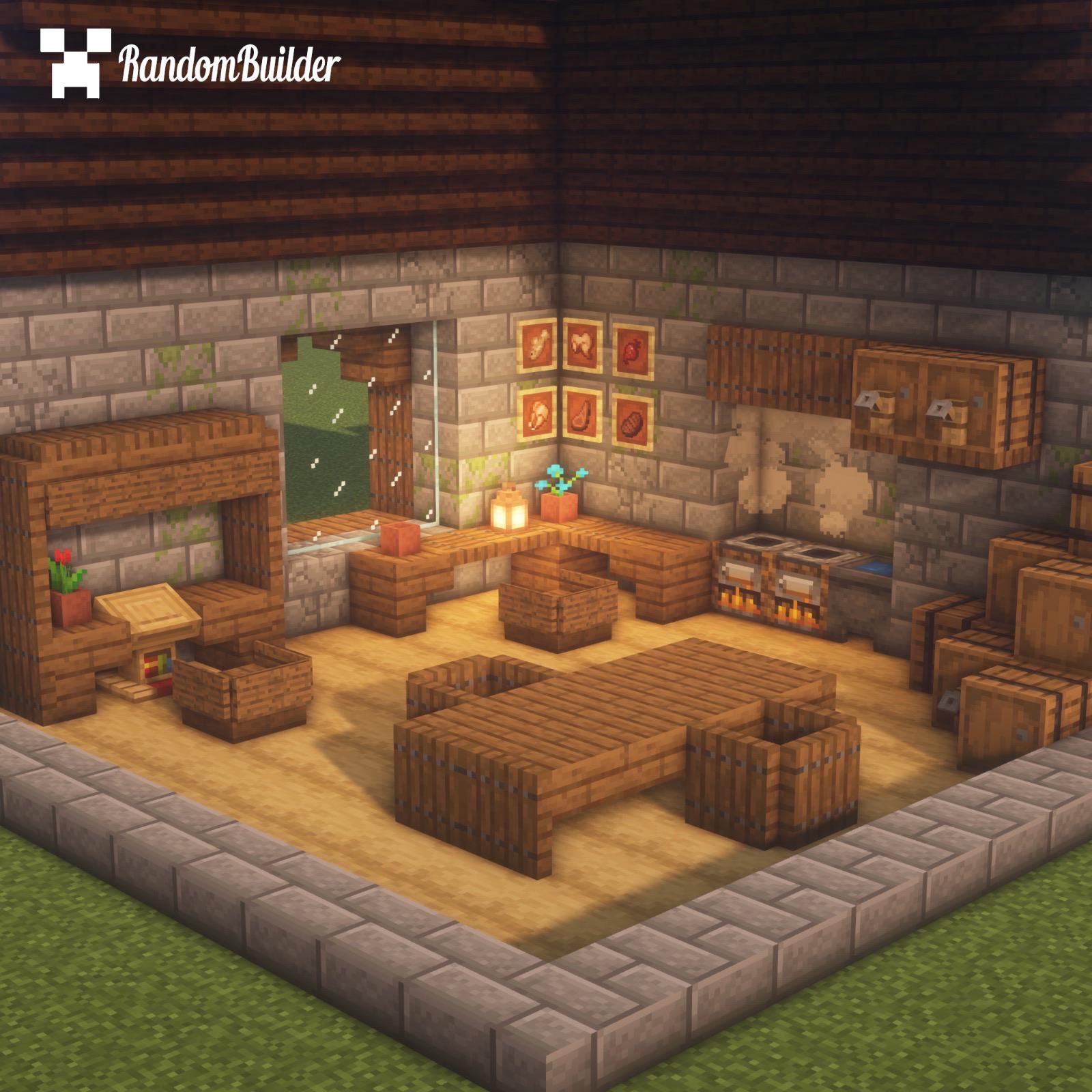 Kitchen/Living room design I built! r/Minecraftbuilds