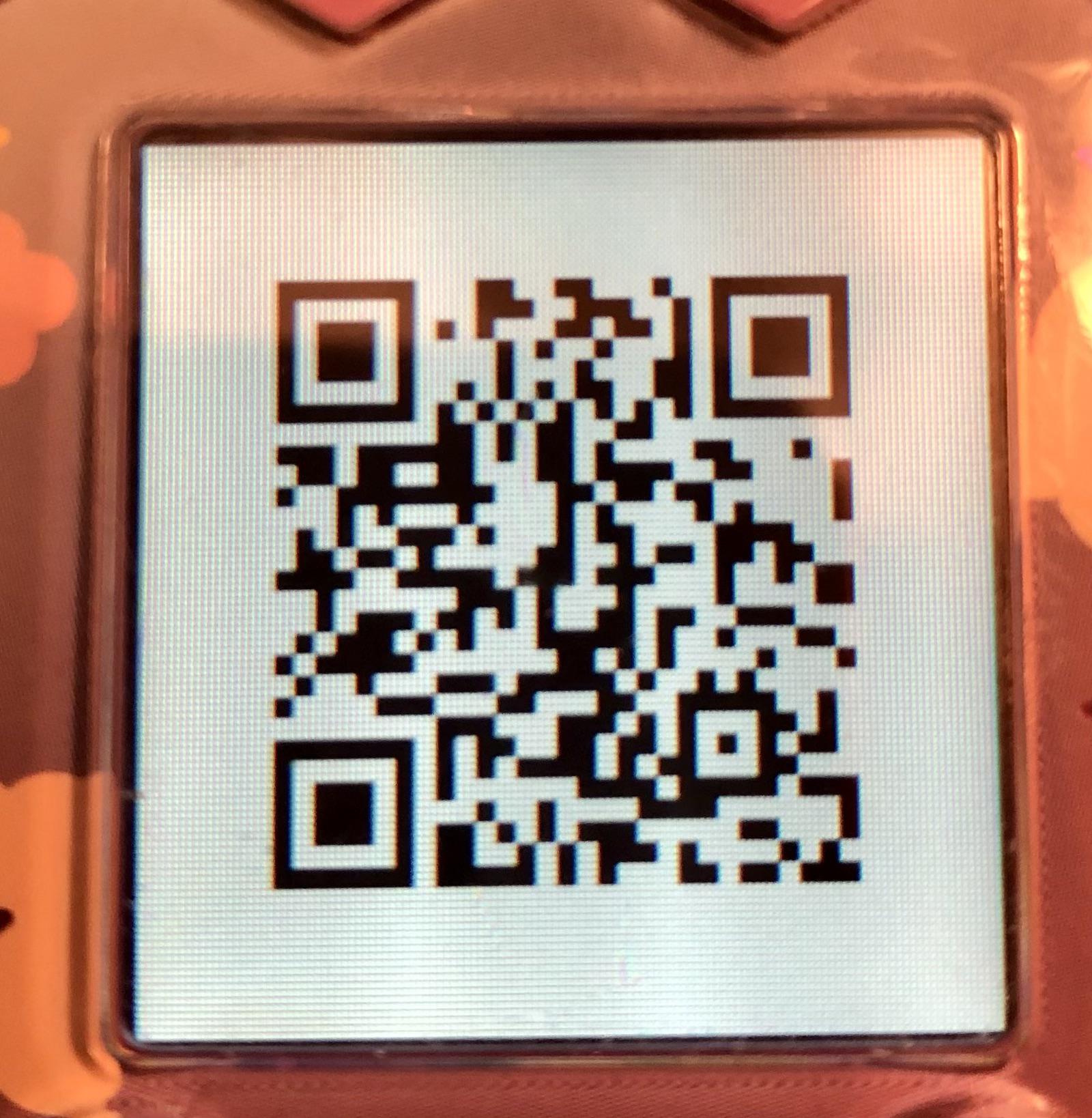 QR Code for Tamagotchi Pix Play Date. Come add me for play date with