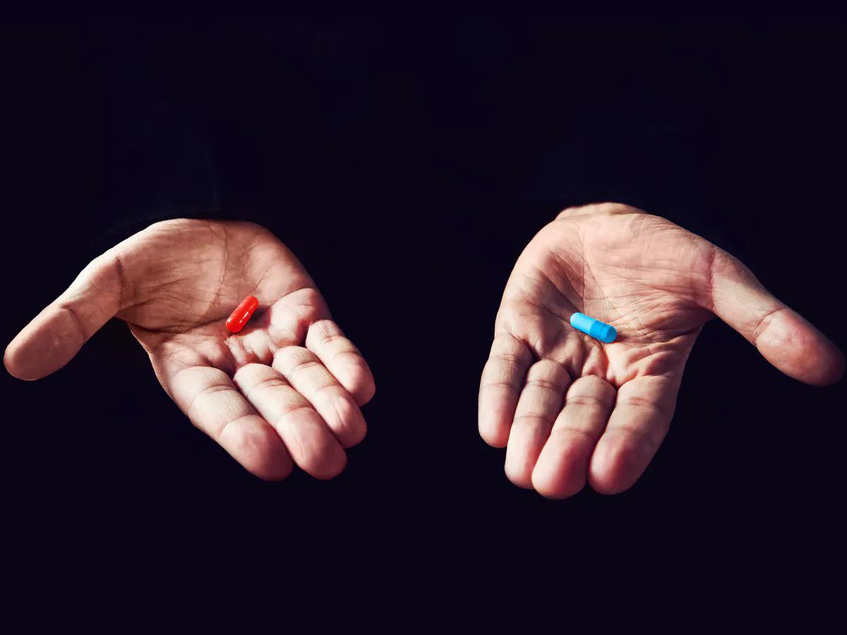 Take the red pill and marcanne canon, take the blue one and