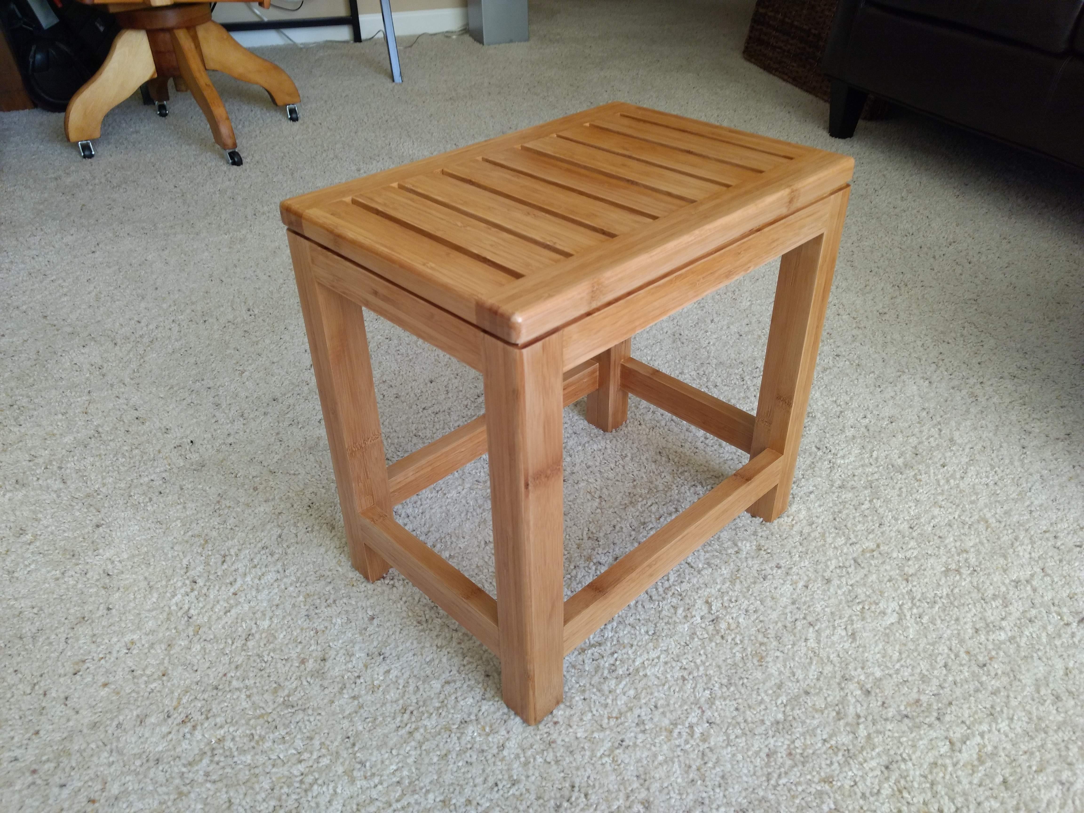Bamboo Bathroom Stool r/woodworking