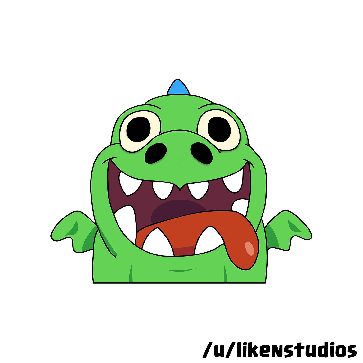 How To Draw A Baby Dragon From Clash Royale