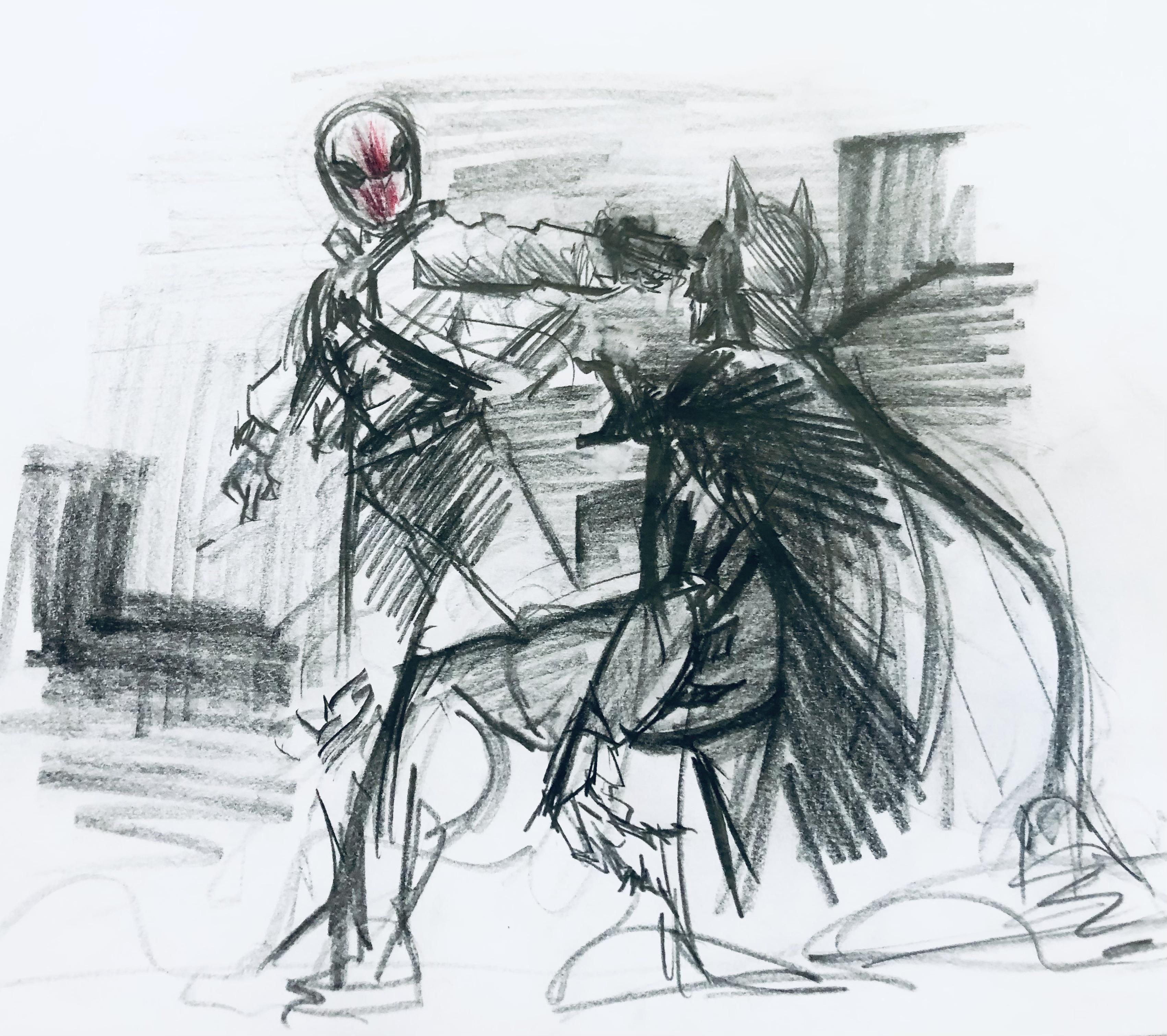 [Artwork] red hood vs Batman