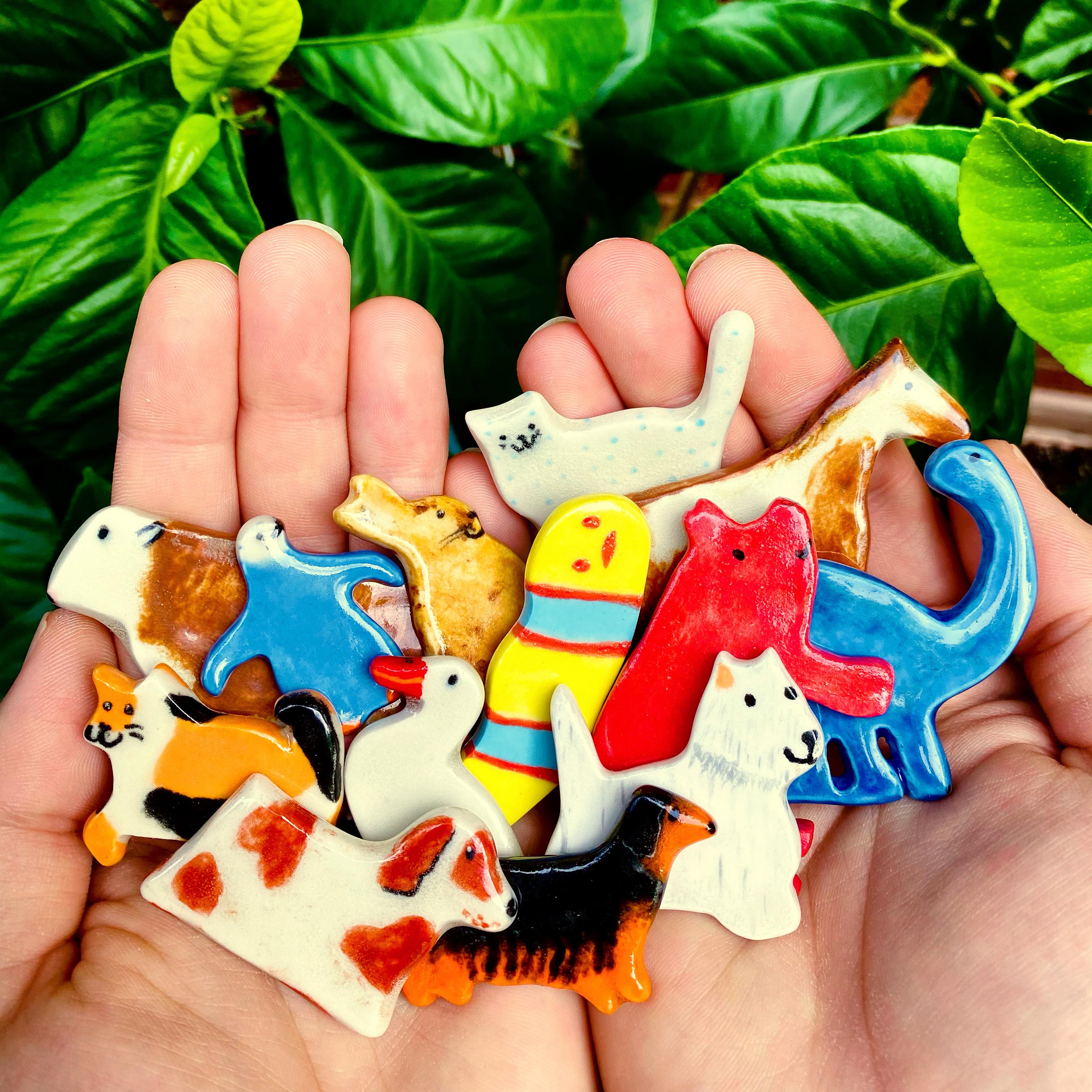 I made these fun ceramic animal r/crafts