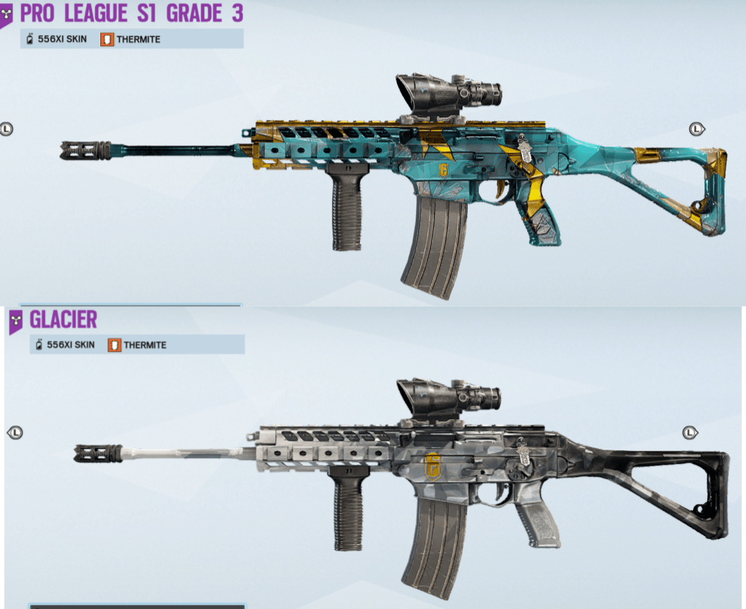 Any OG Rainbow players remember these god teir skins? Glacier is still