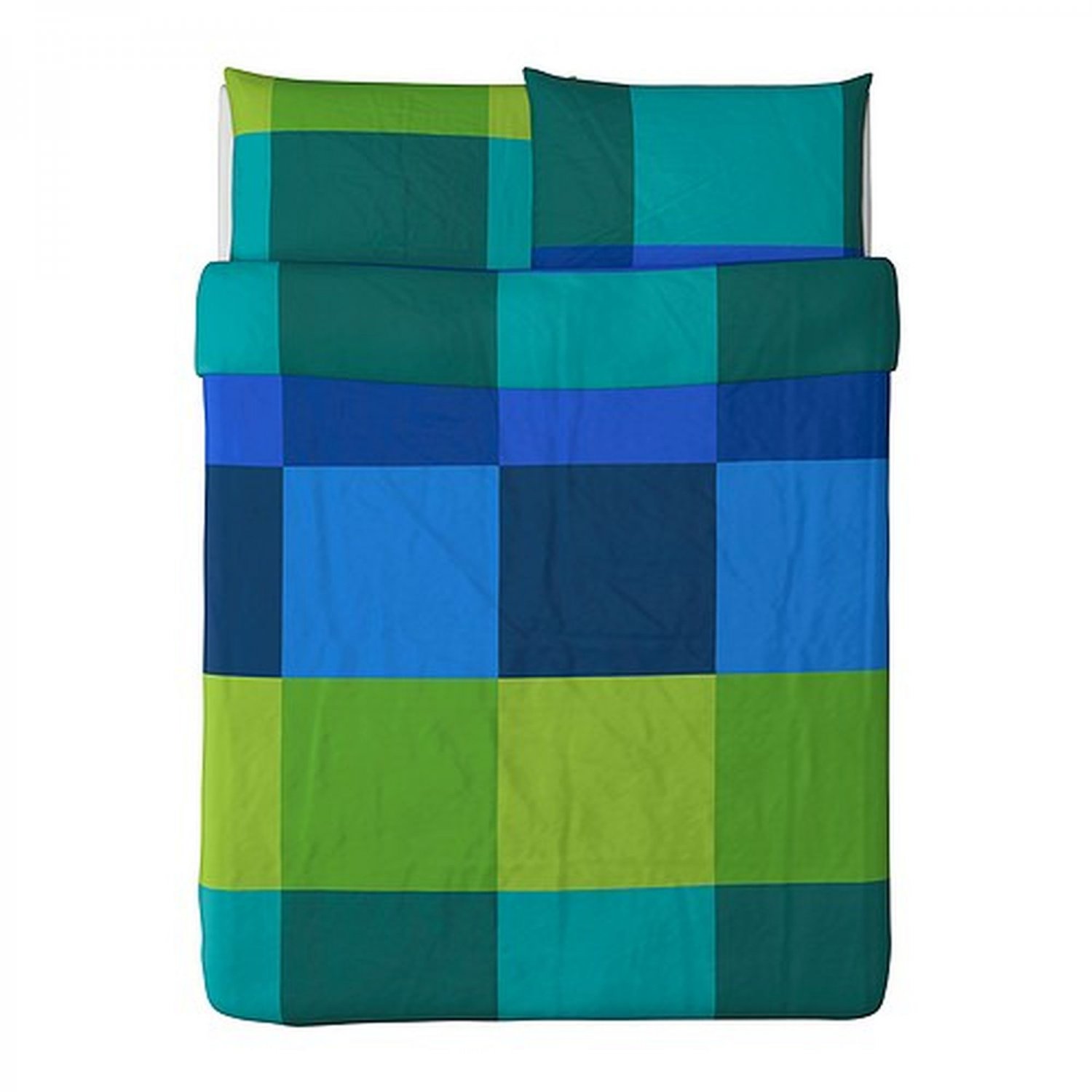 Brunkrissla IKEA duvet cover set in green, no longer in production I