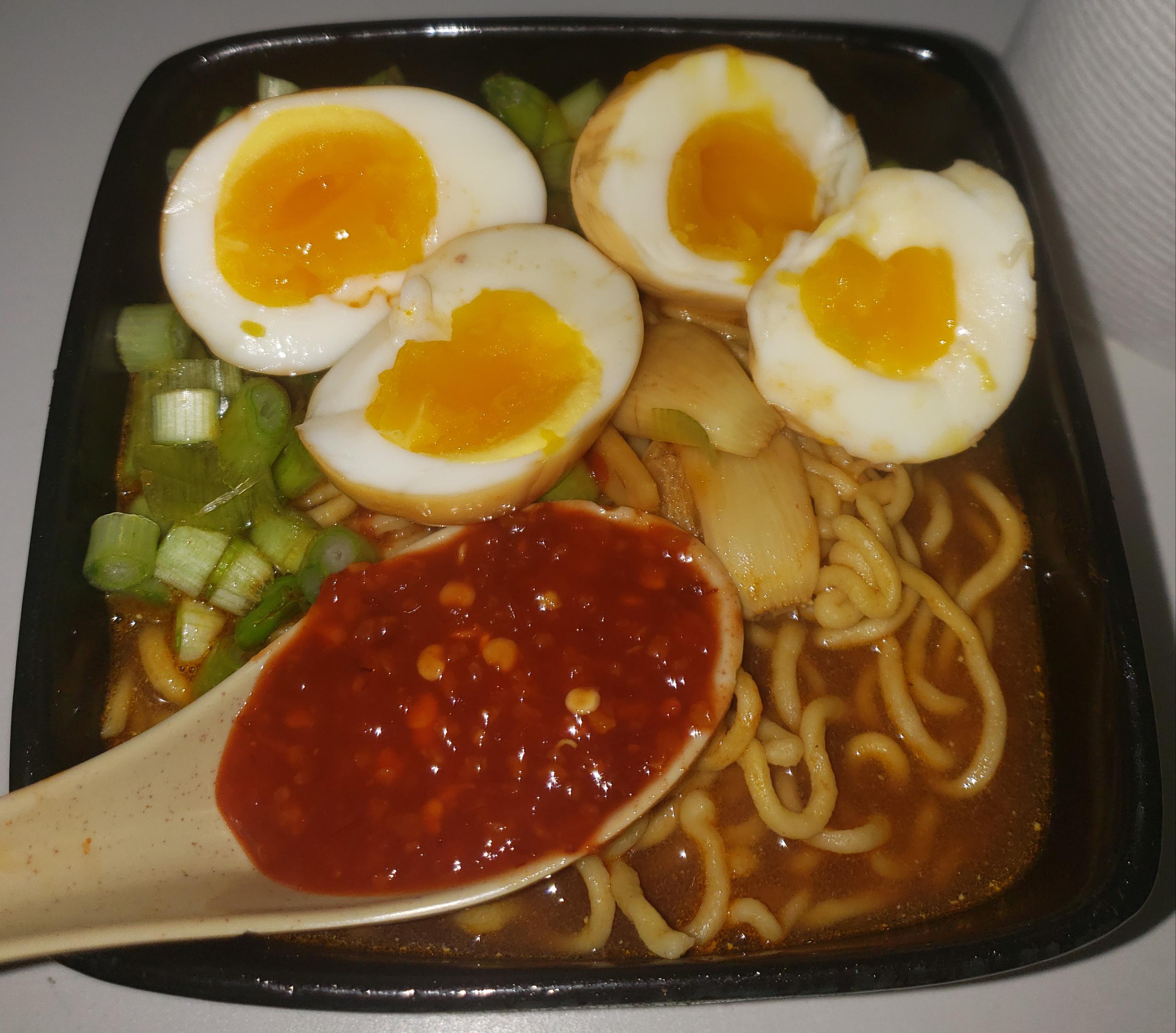 3am makeshift ramen. The broth was made with veg base, dried shiitake