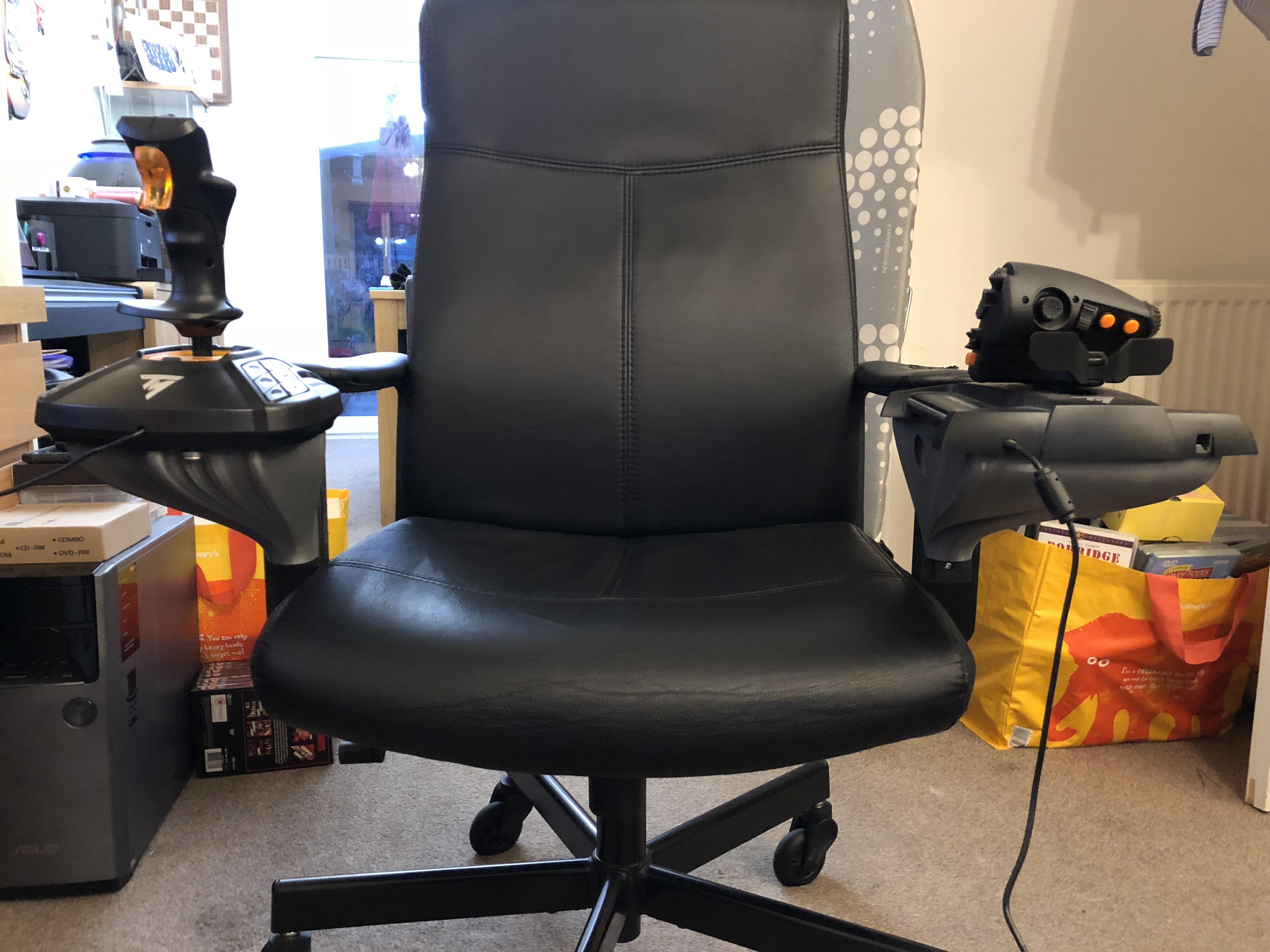 Thrustmaster 3D printed removable ikea chair mounts r/hotas