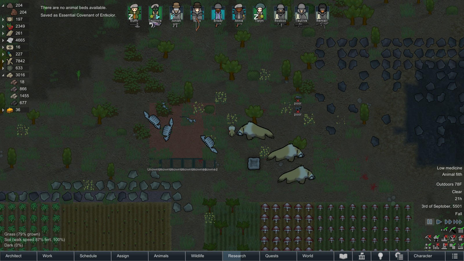 Game says no animal beds but there beds. RimWorld