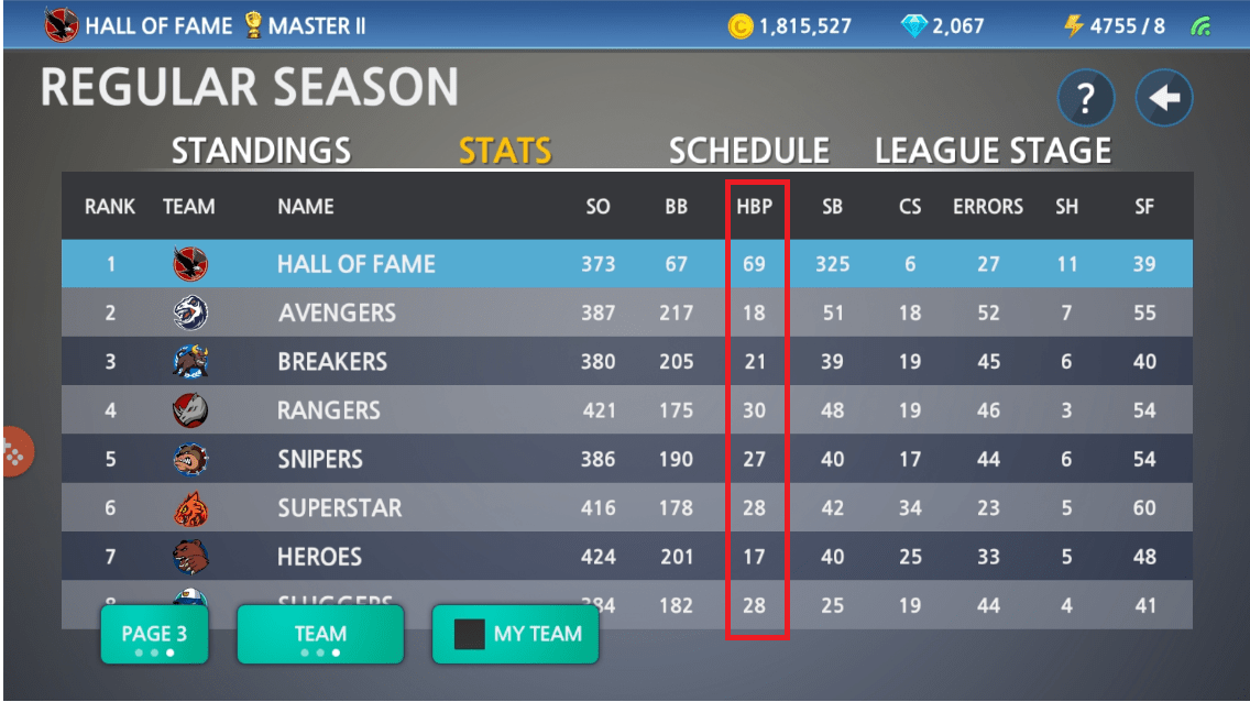 HBP changes r/Baseball9