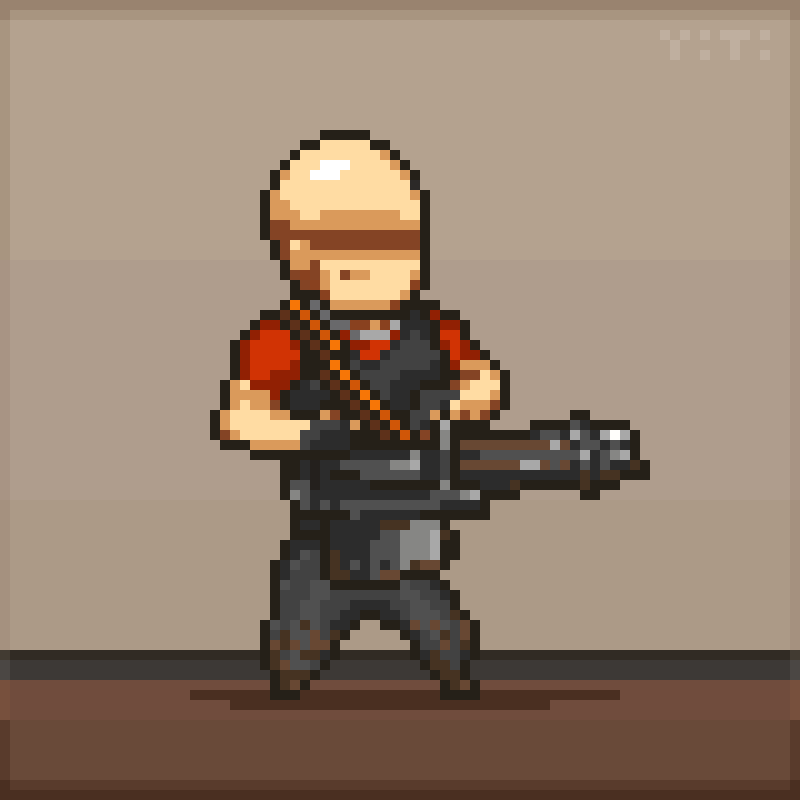 "This, is my weapon, she weighs 150 kilograms and fires 200 custom