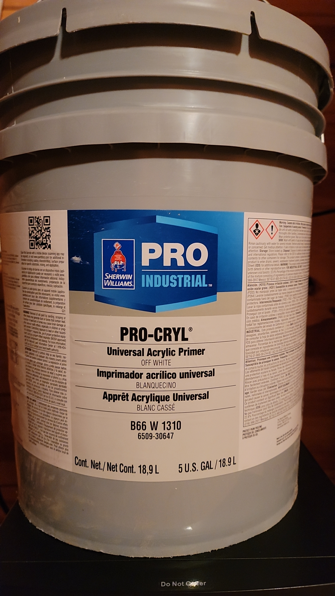 I have a question about how to reduce pro cryl universal acrylic primer so I can spray r