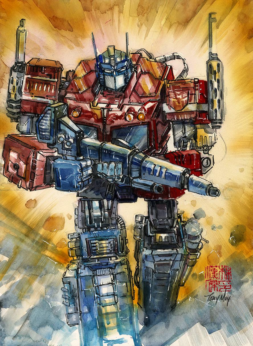 Optimus Prime Watercolor by Tony Moy r/TonyMoy