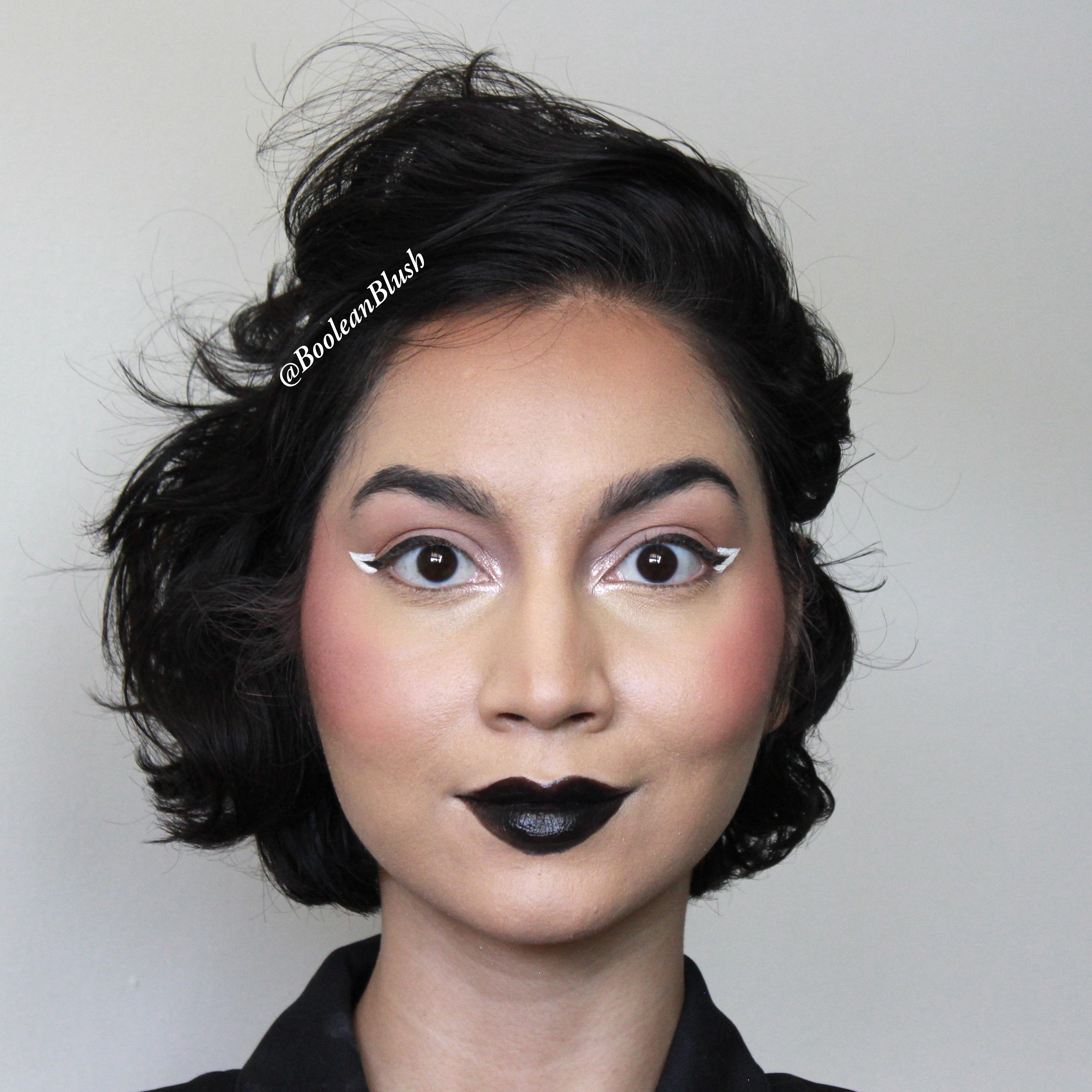 Tried to make black lipstick look “cute” instead of “intimidating”— hit