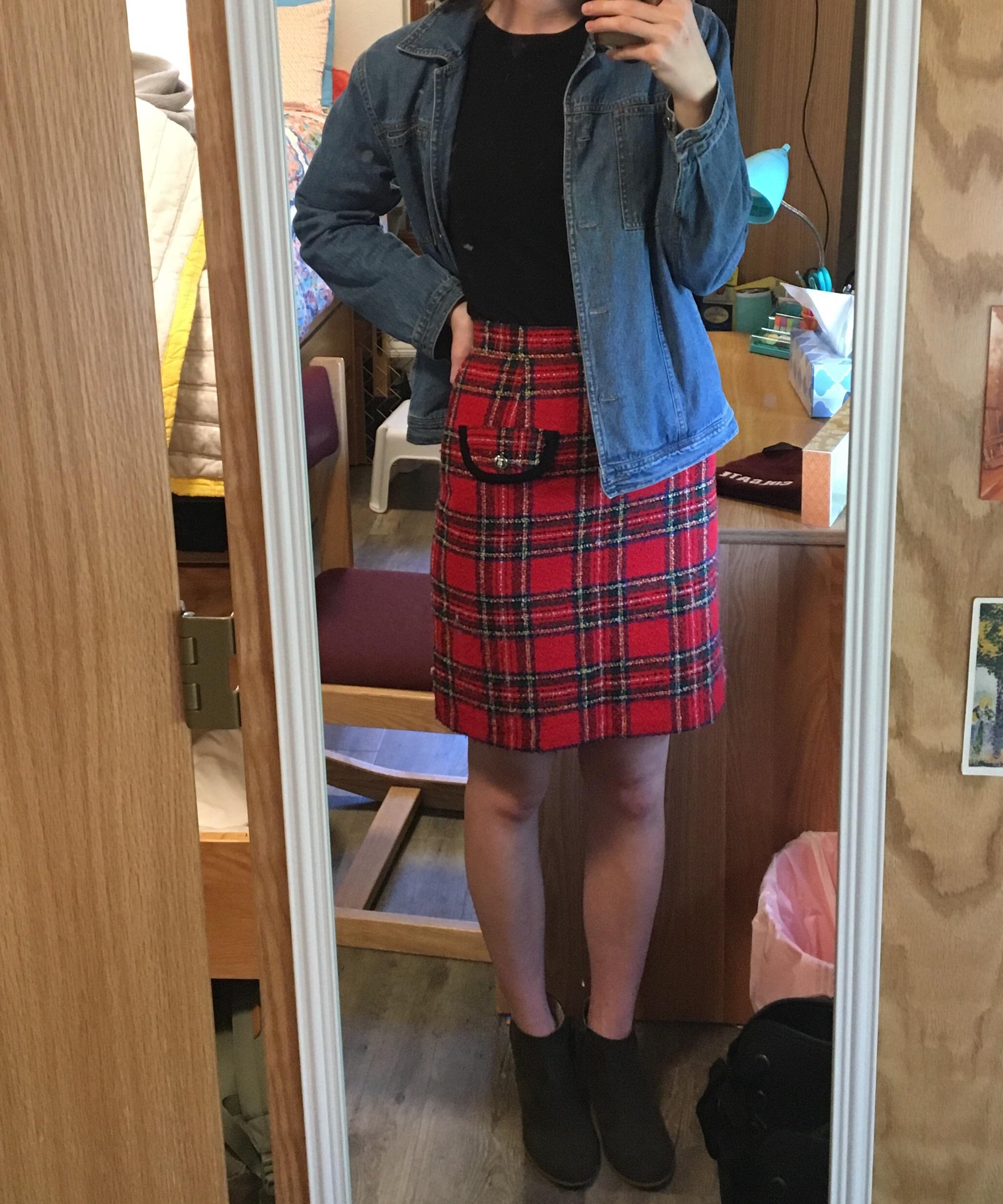 Partially Thrifted Outfit Jacket Was 7 00 And Rad Vintage Skirt