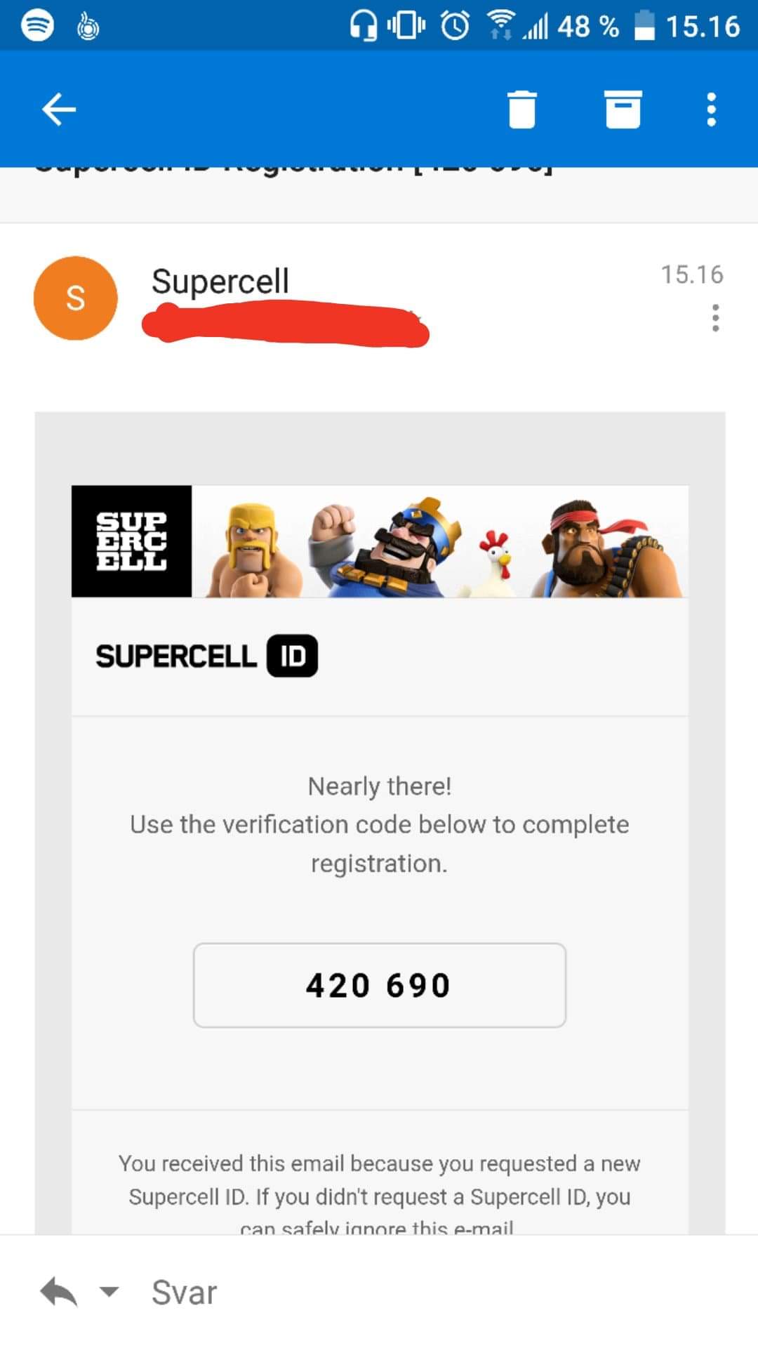 [MISC] Best verification code Ive ever gotten ClashOfClans