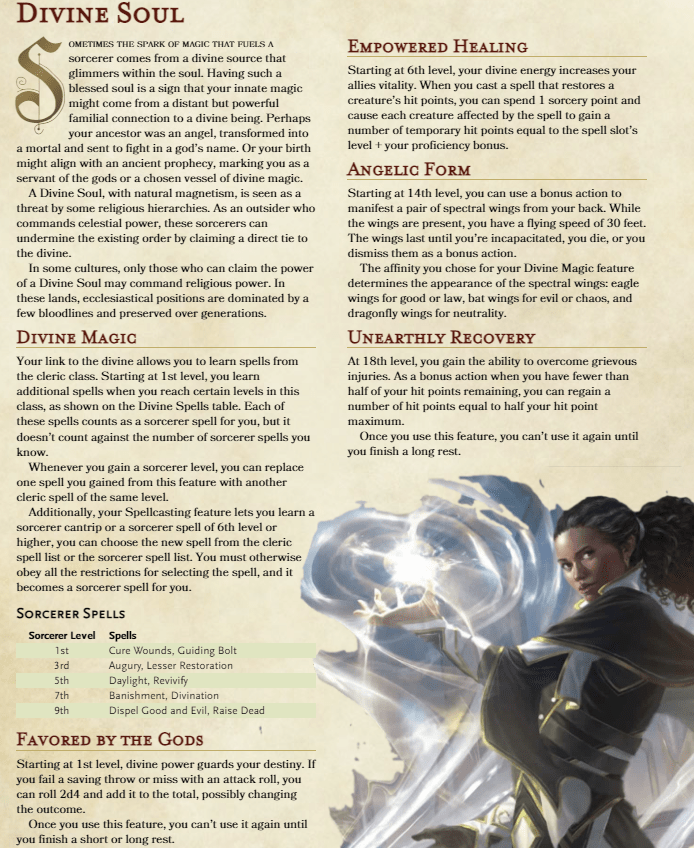 Revised Divine Soul Sorcerer r/DnDHomebrew