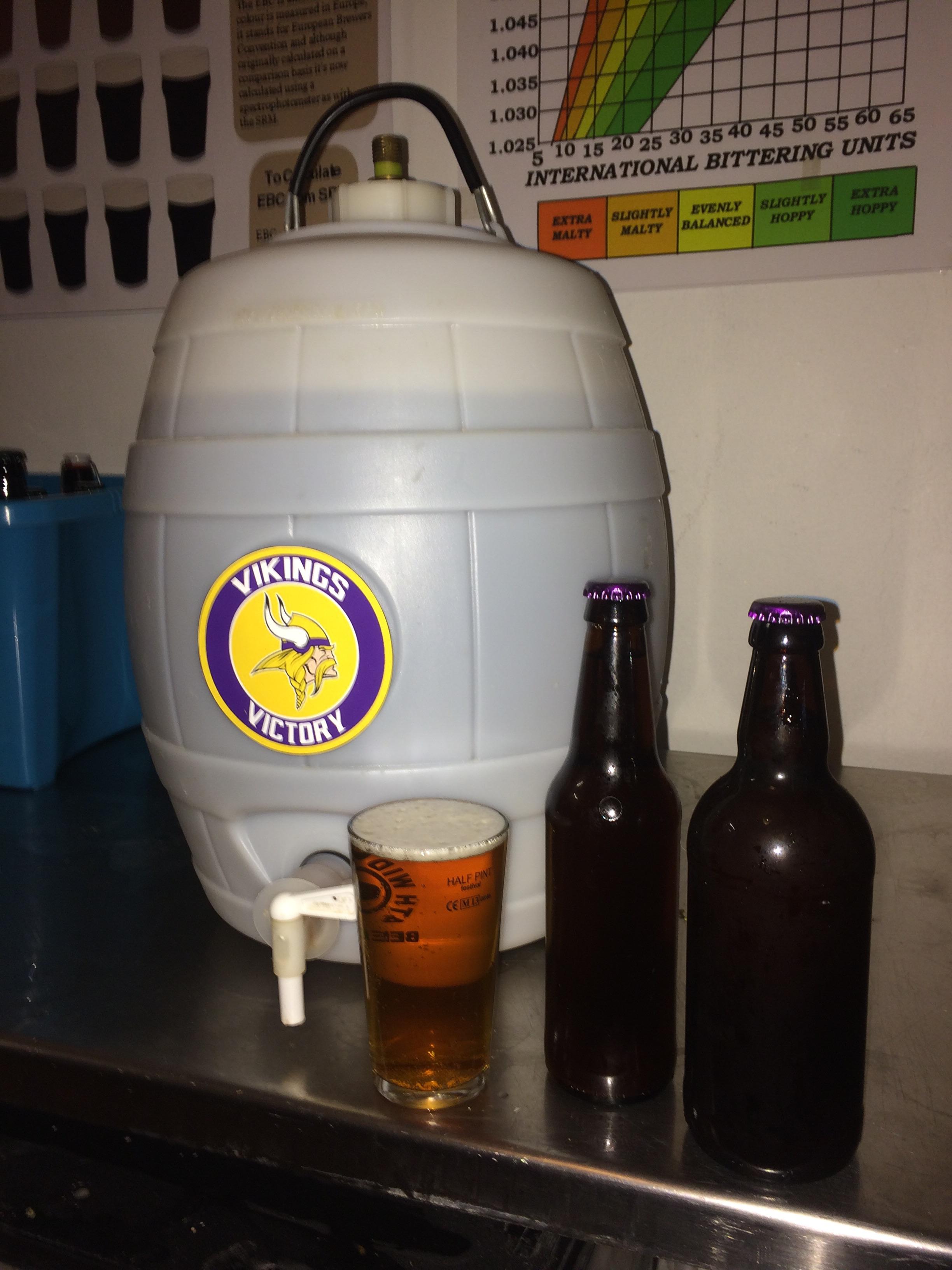 We’ve been brewing Viking’s Victory ale for the last three seasons
