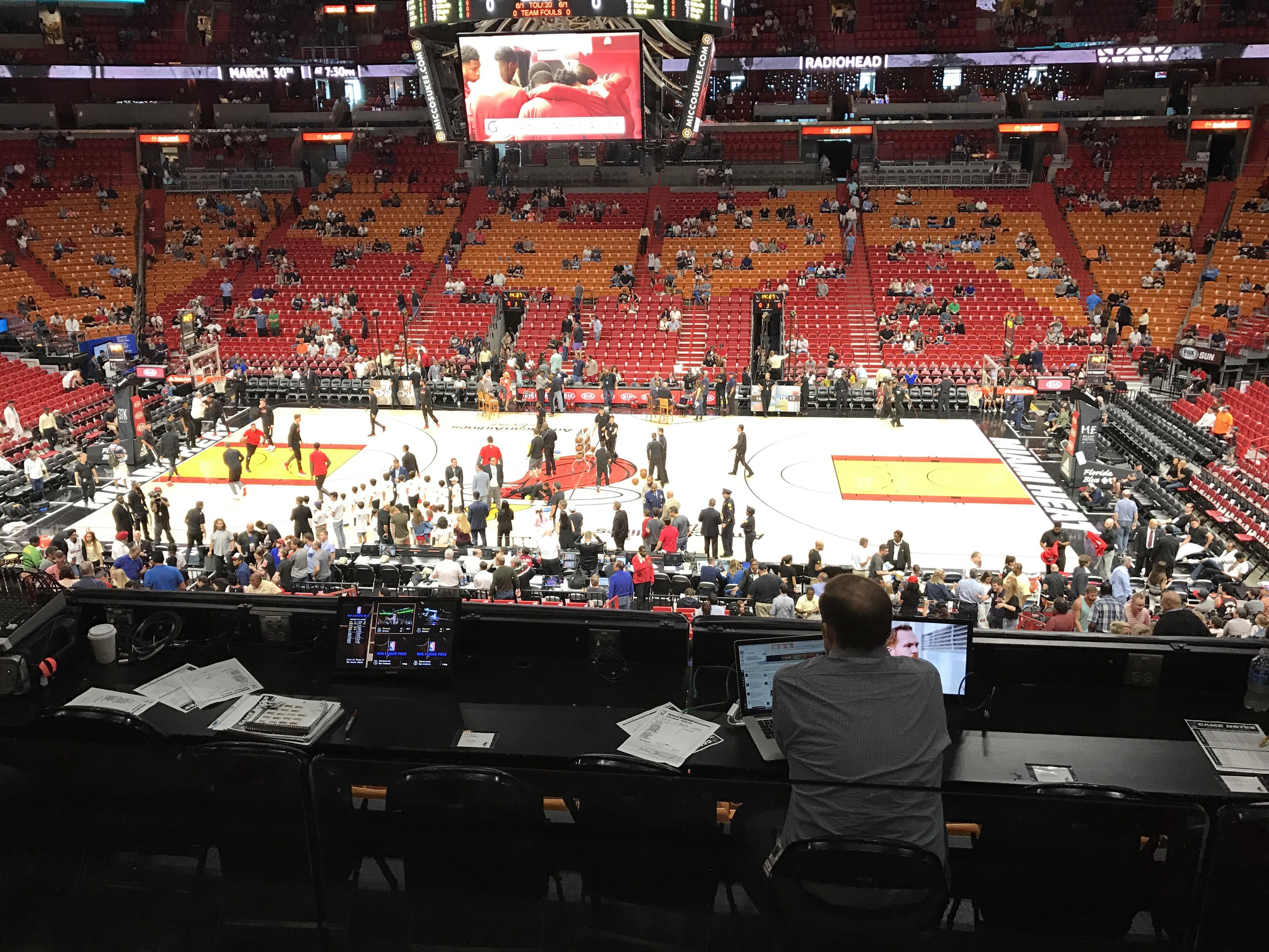 Seats for the game tonight. r/heat