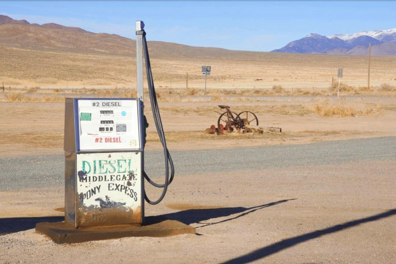 Lonely Abandoned Gas Pump on Highway 50, "The Loneliest Highway in the