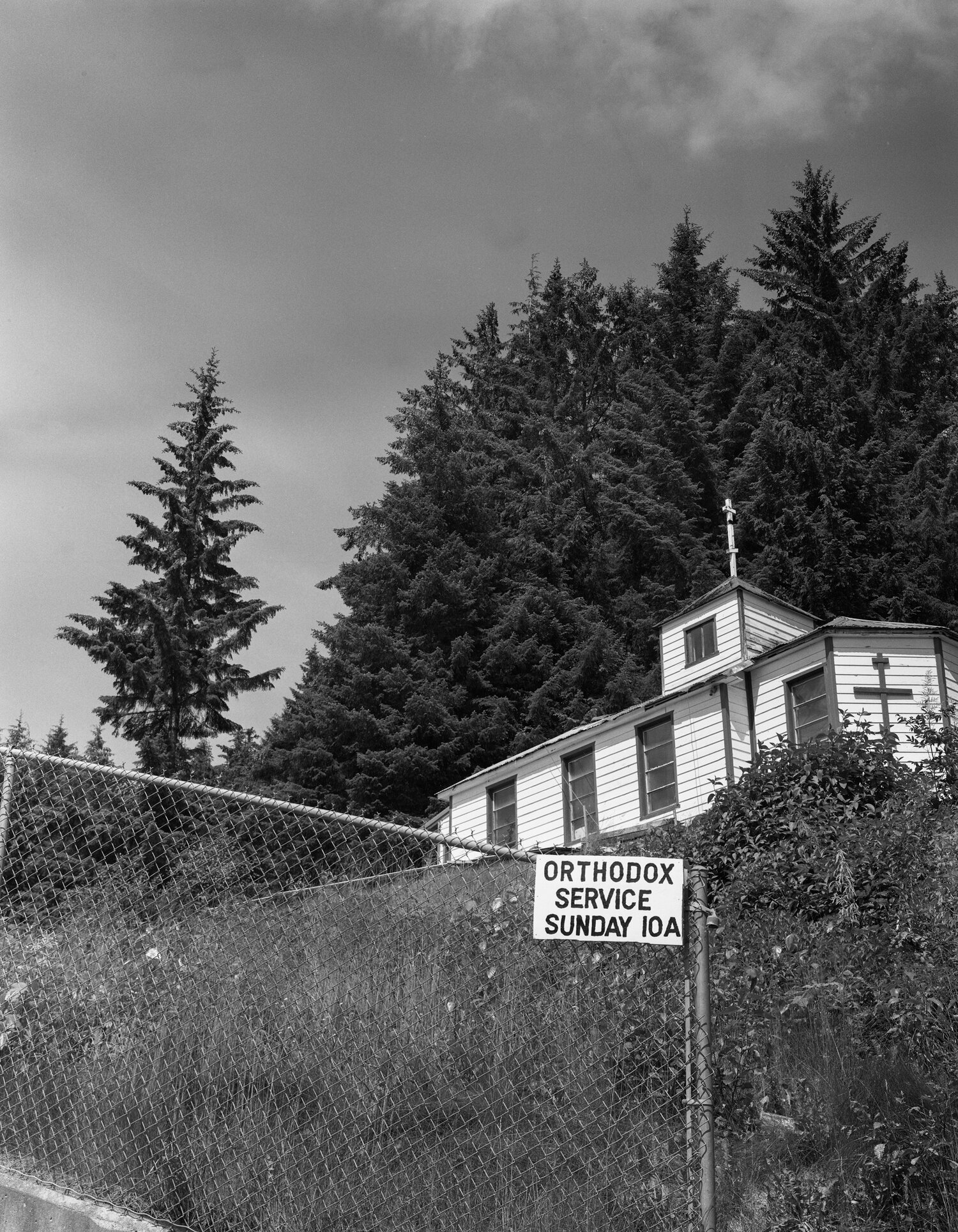 Church in Hoonah, Alaska. TMax 400 film. r/pics