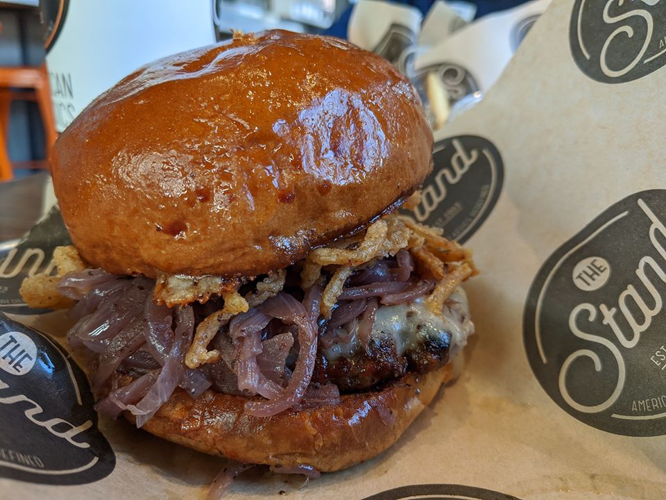 French onion soup burger from The Stand! Good stuff! r/orangecounty