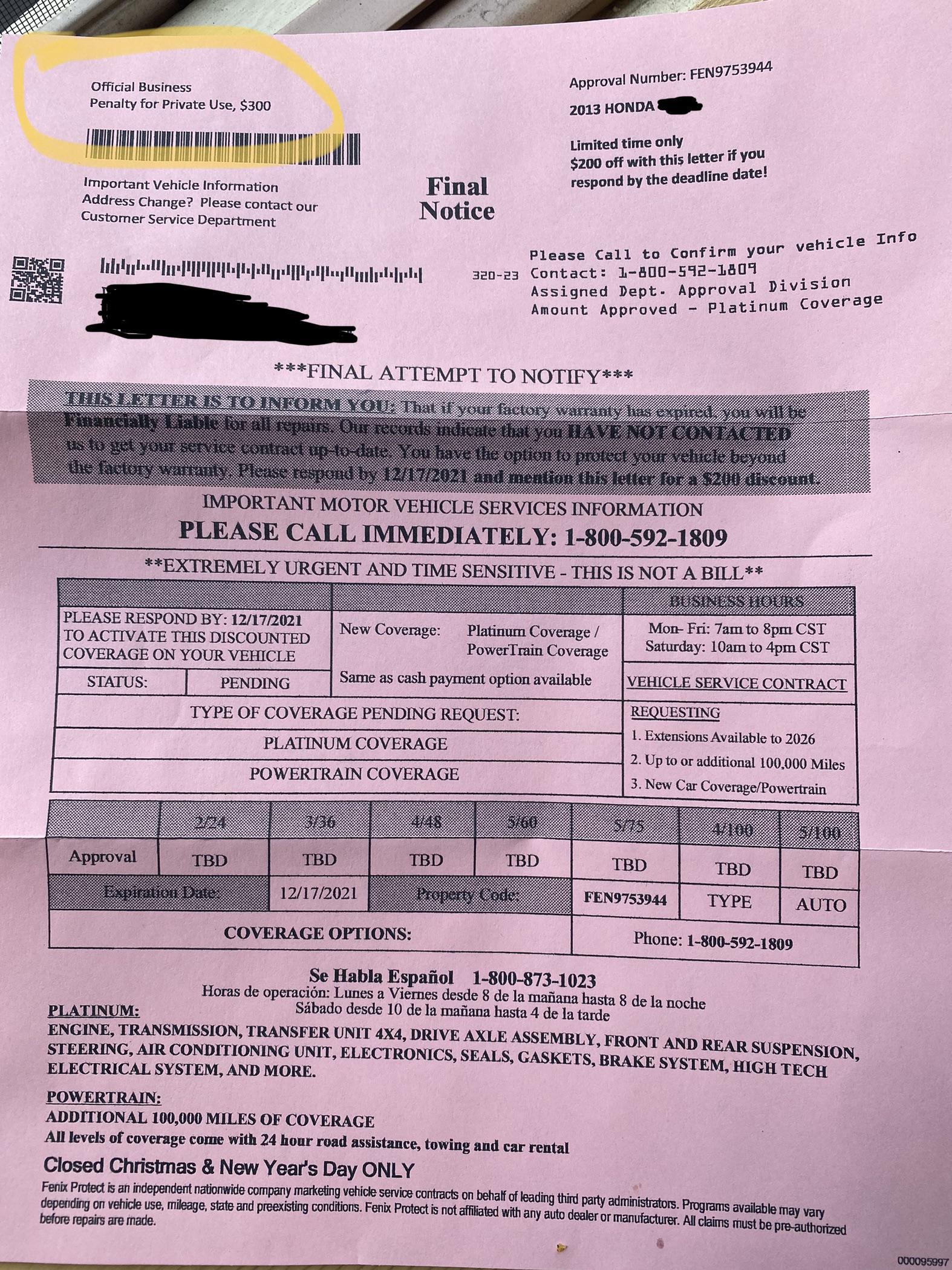 Since I registered my car in a new state last month I’ve received four